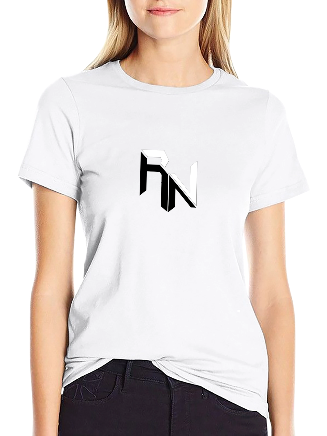 Modern RN Logo Black T-Shirt