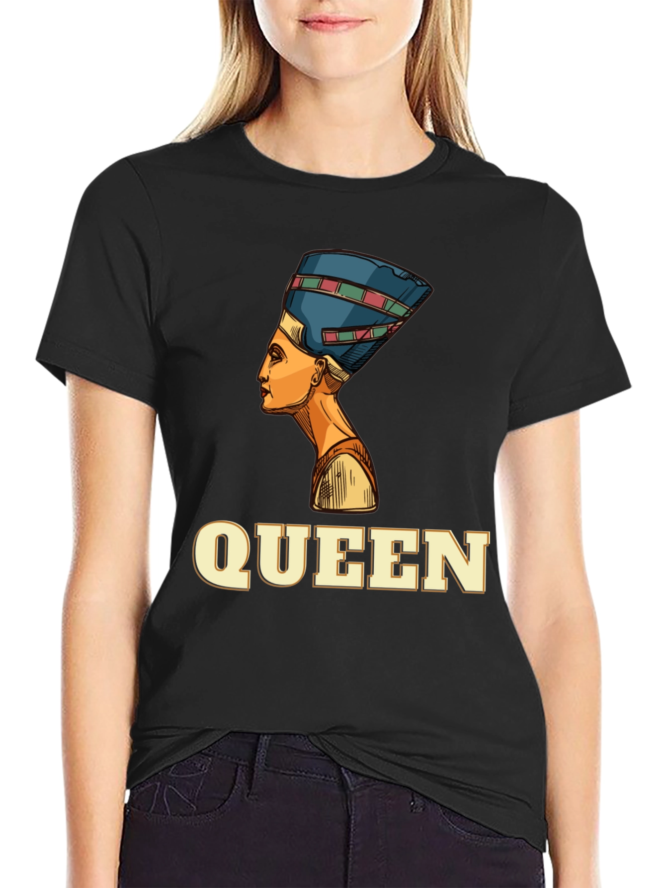 Egyptian Queen Graphic Black T-Shirt