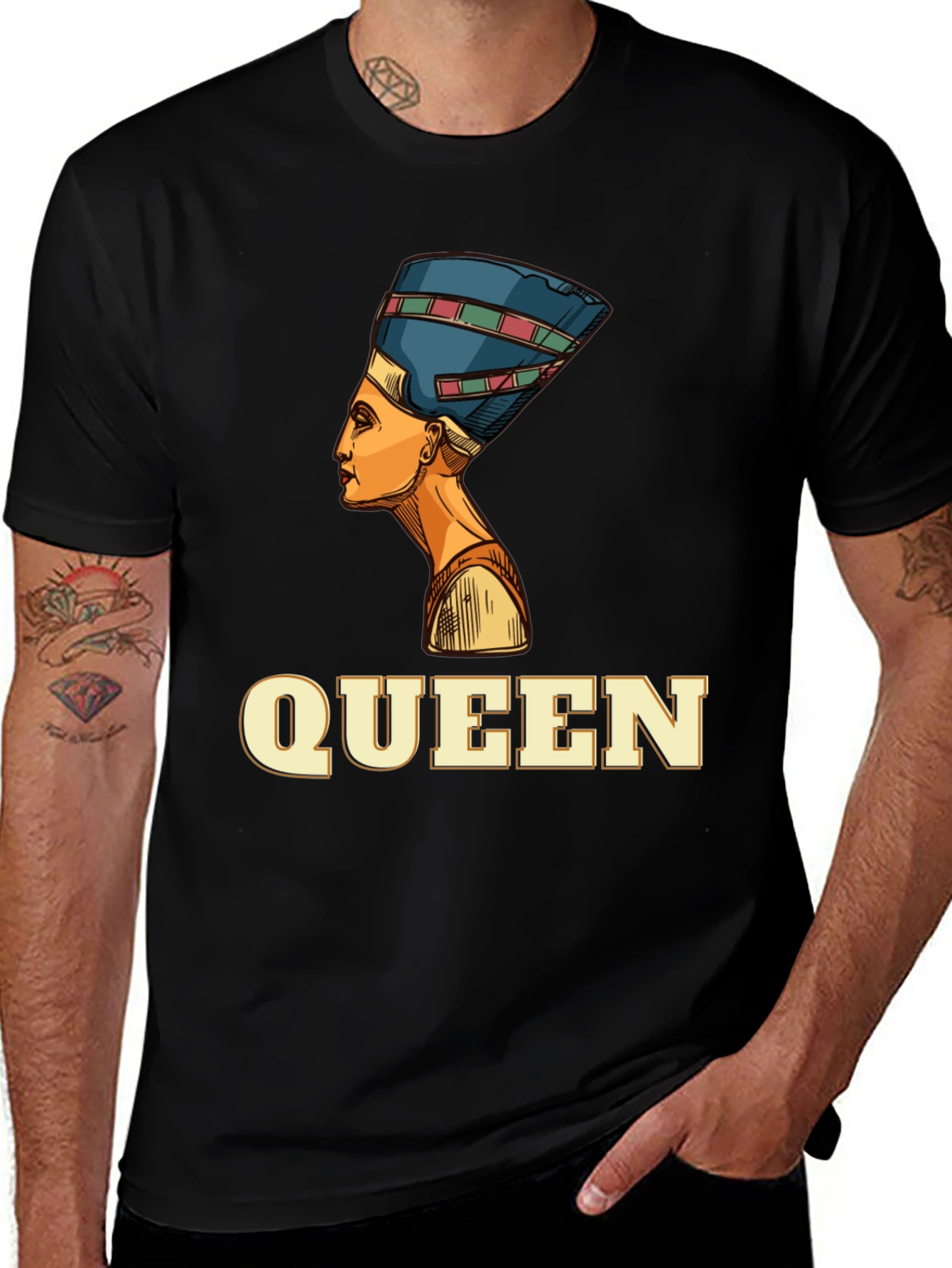 Egyptian Queen Graphic Black T-Shirt