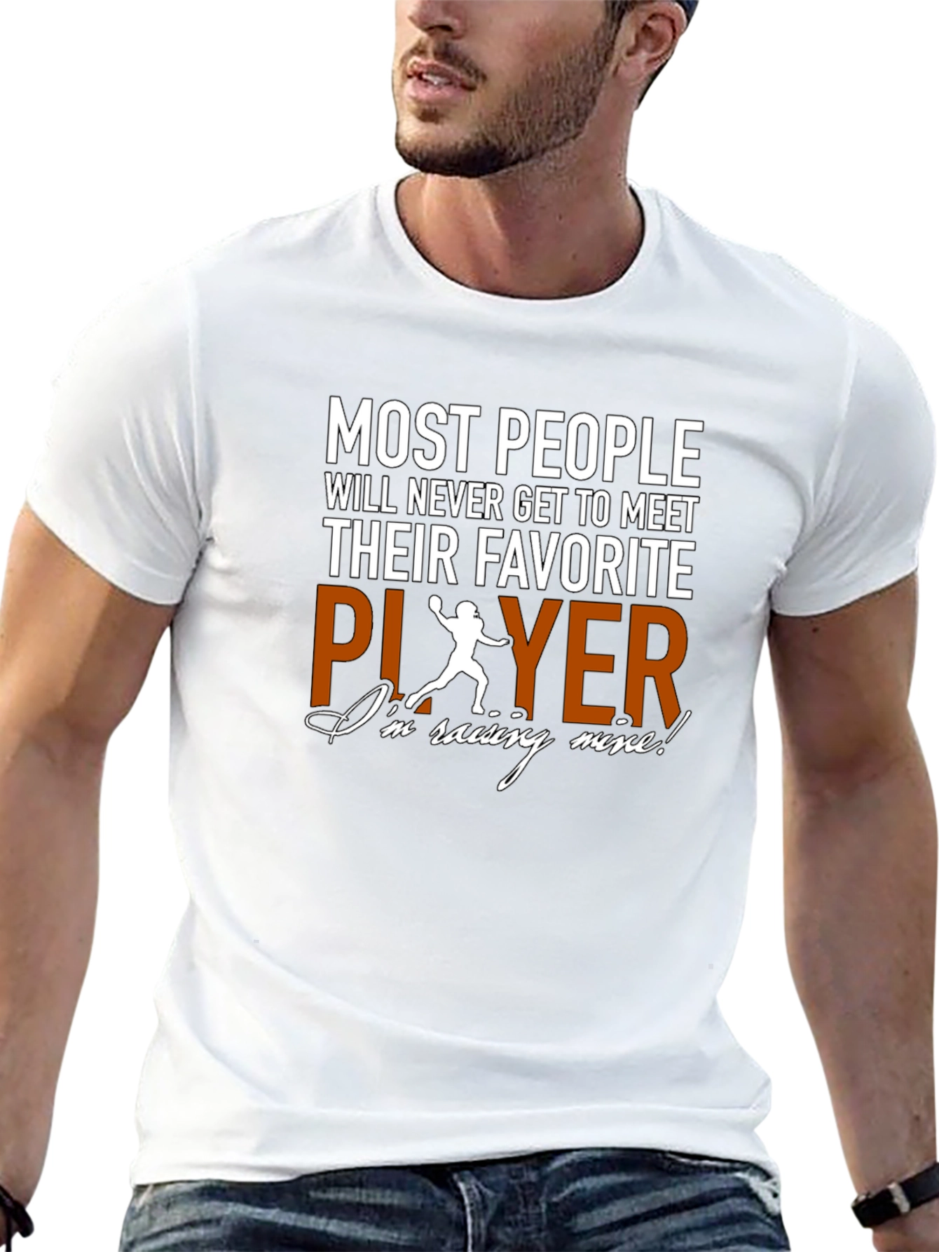 Proud Parent Football Player Graphic Tee