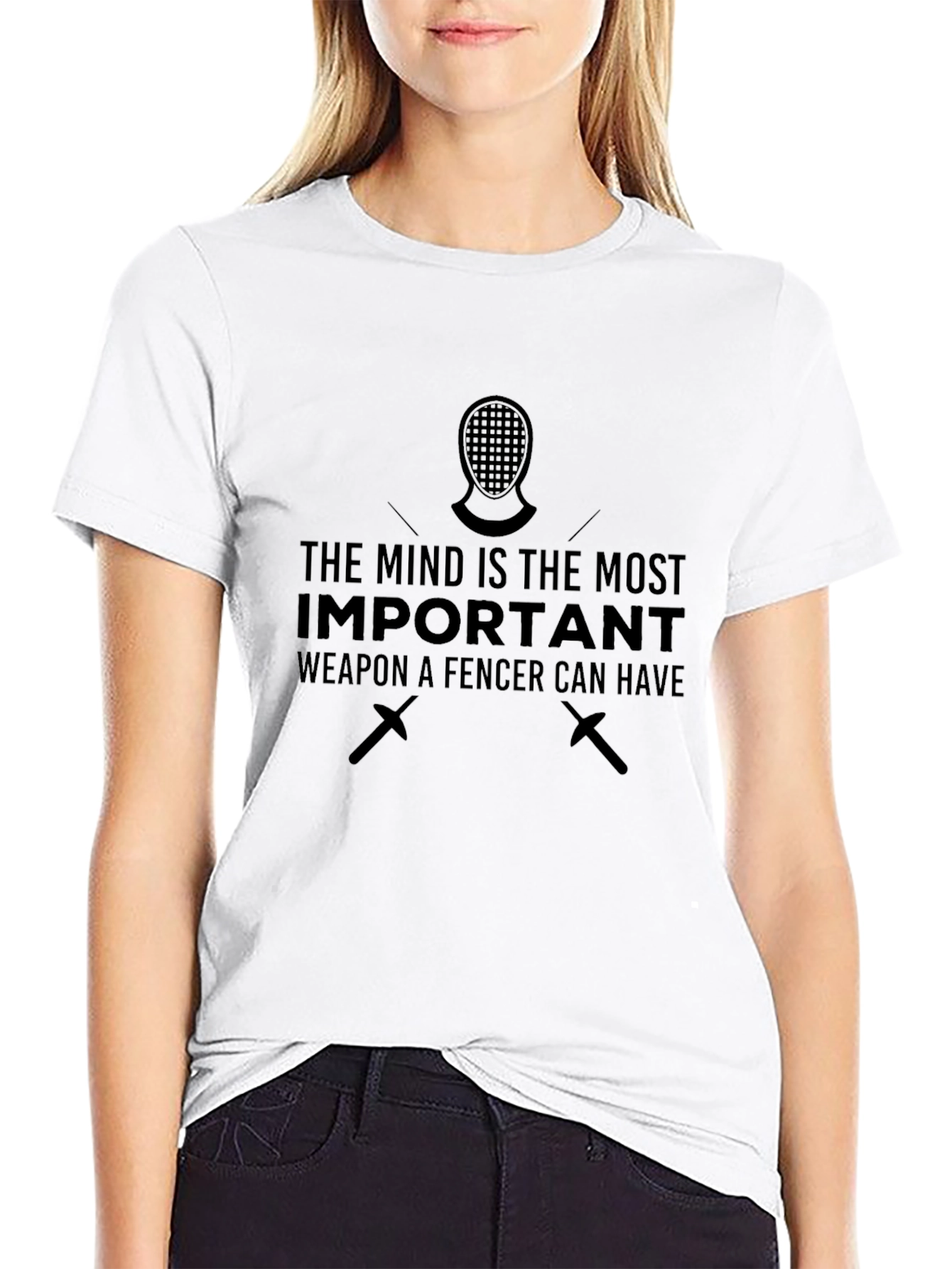 Fencer Mindset Graphic Tee - Black Cotton T-Shirt