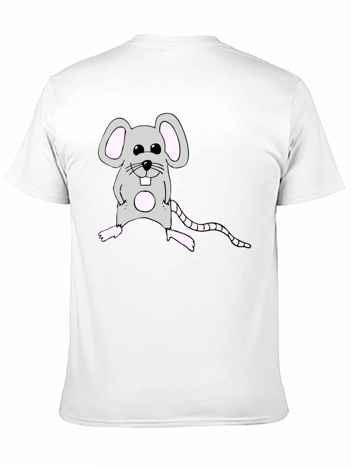 Cute Mouse Graphic Black T-Shirt