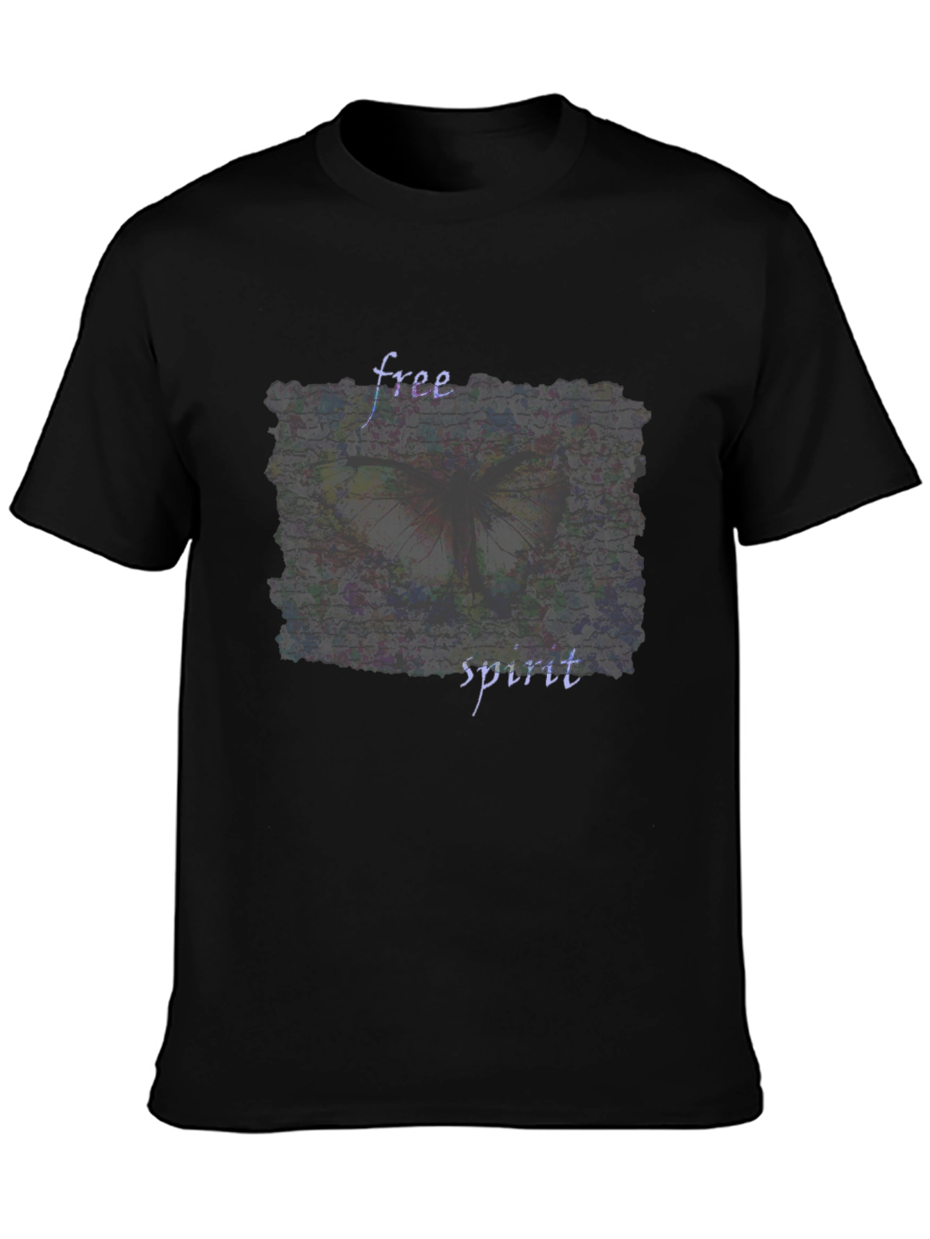 Free Spirit Butterfly Graphic Tee - Black