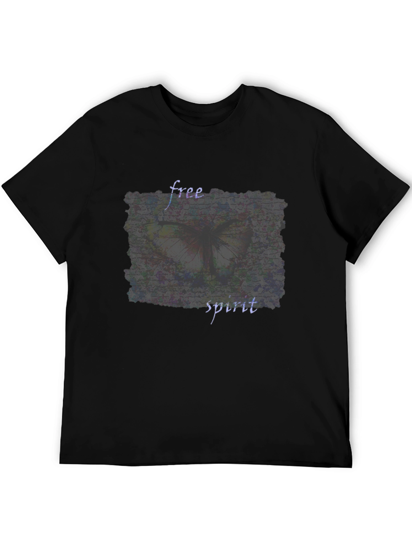 Free Spirit Butterfly Graphic Tee - Black
