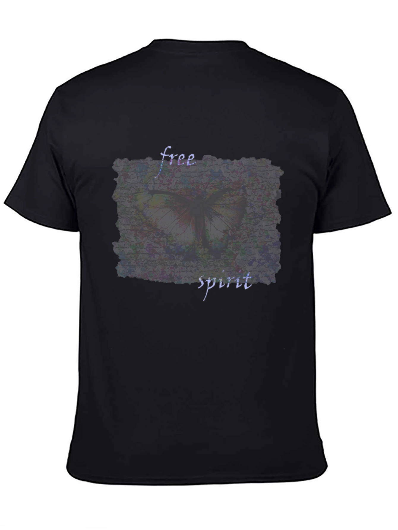 Free Spirit Butterfly Graphic Tee - Black