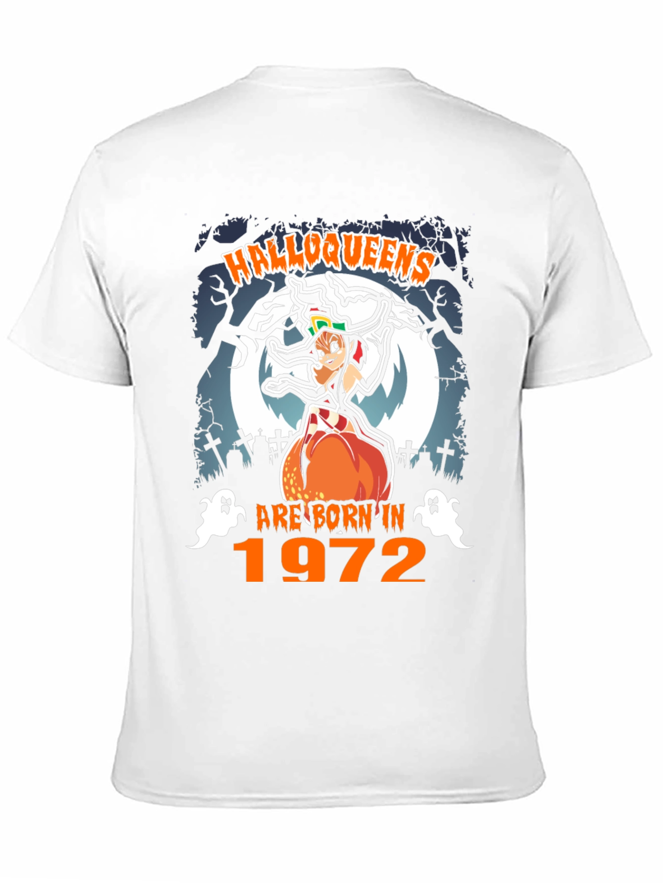 Halloween Birthday T-Shirt - Halloqueens Born in 1972