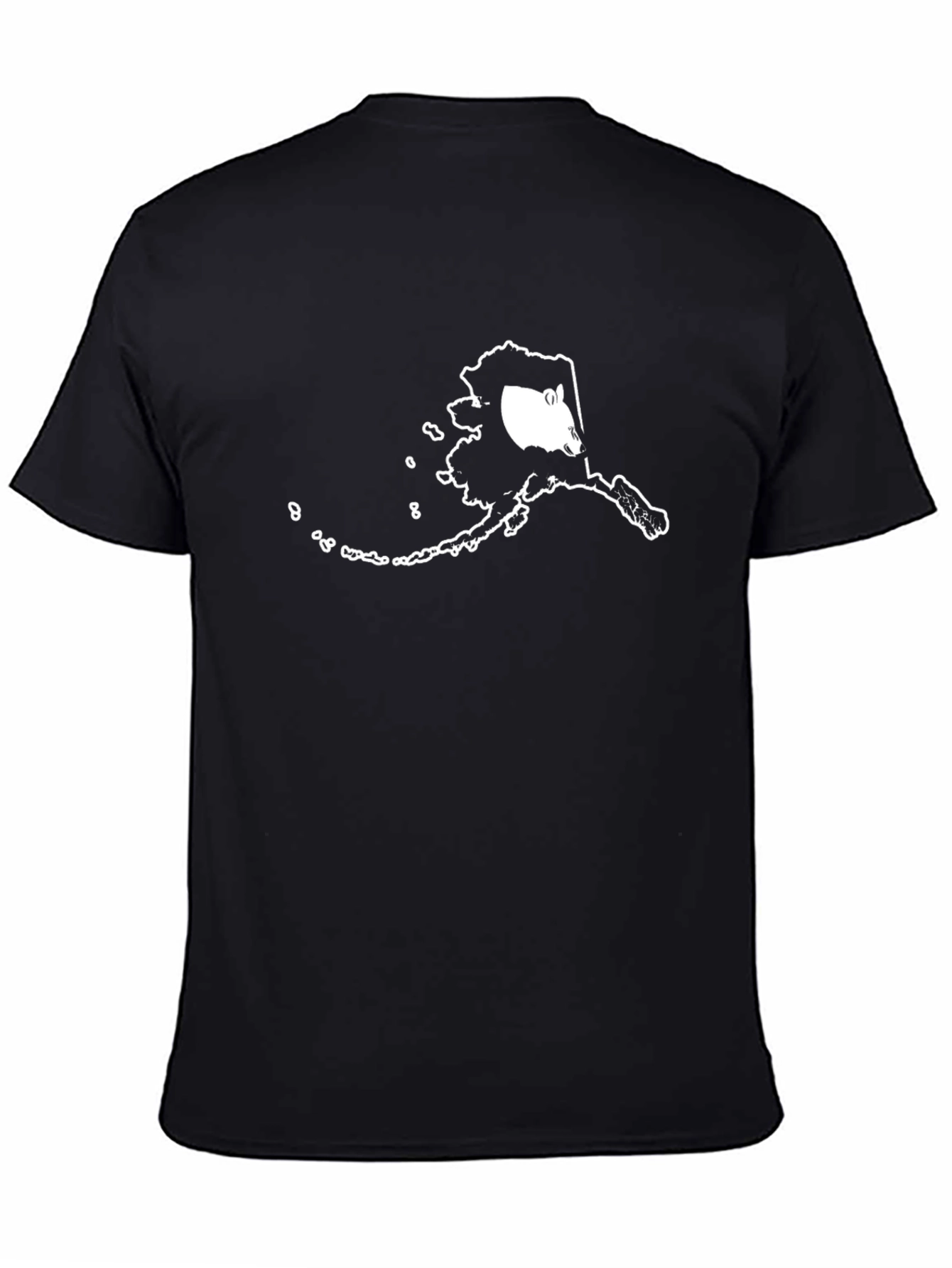 Alaska Bear Graphic Tee - Black Cotton