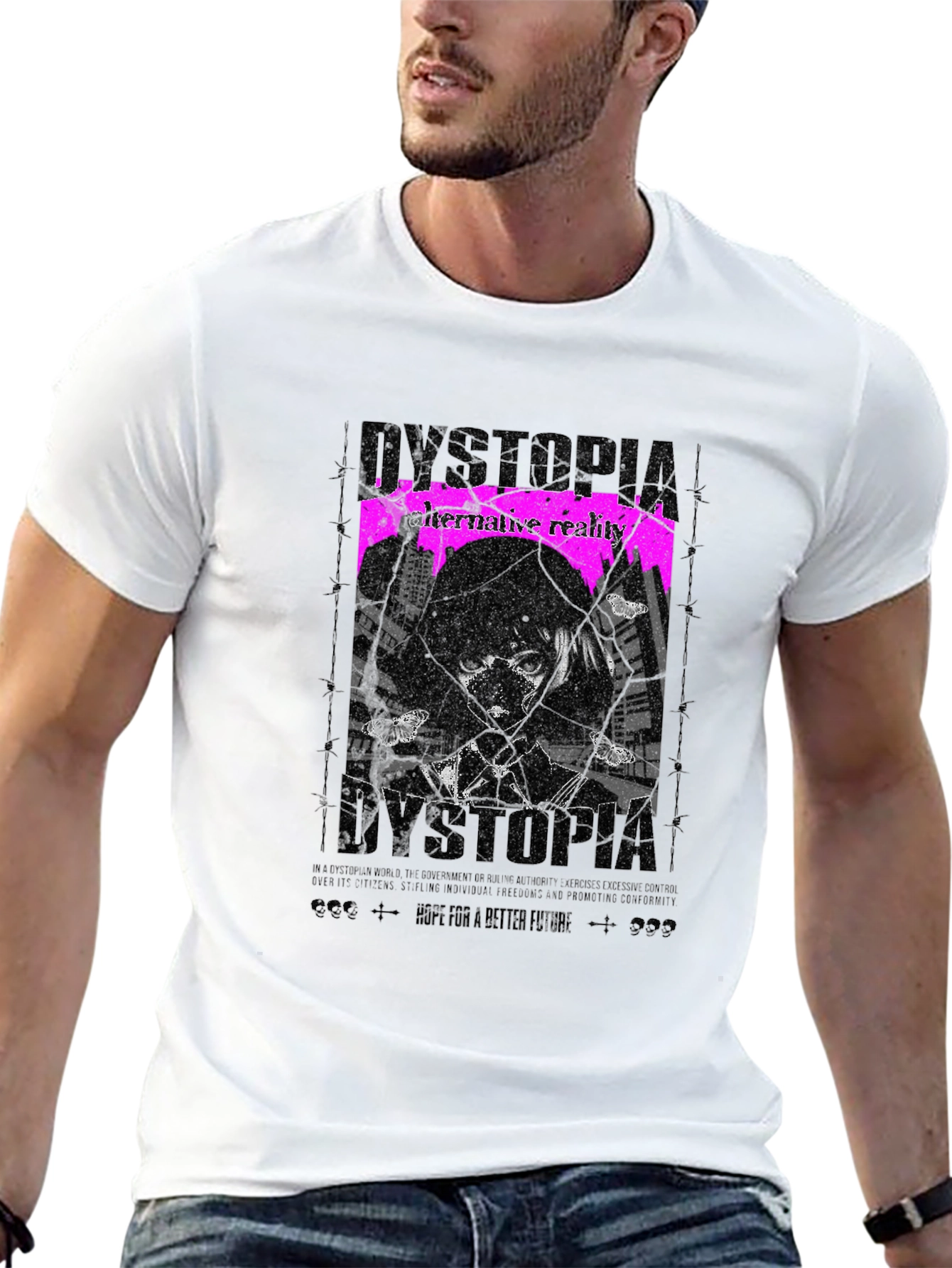 Dystopia Graphic Tee - Alternative Reality T-Shirt