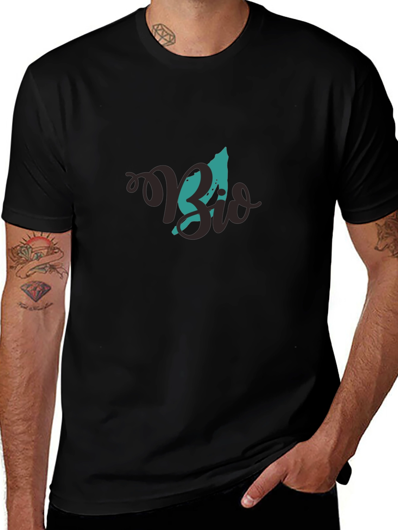 Bio T-Shirt - Black Graphic Tee