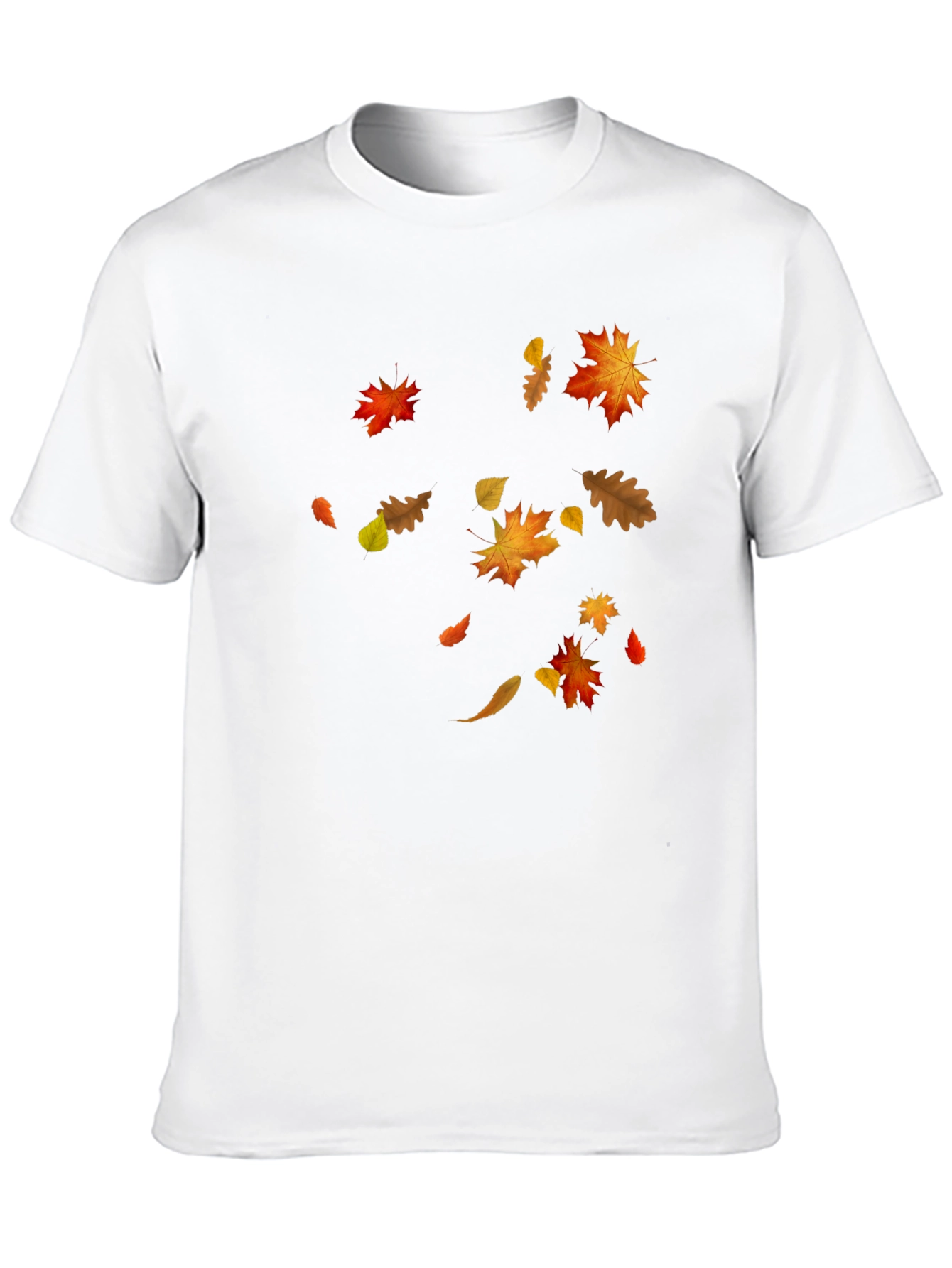 Autumn Leaves Graphic Black T-Shirt