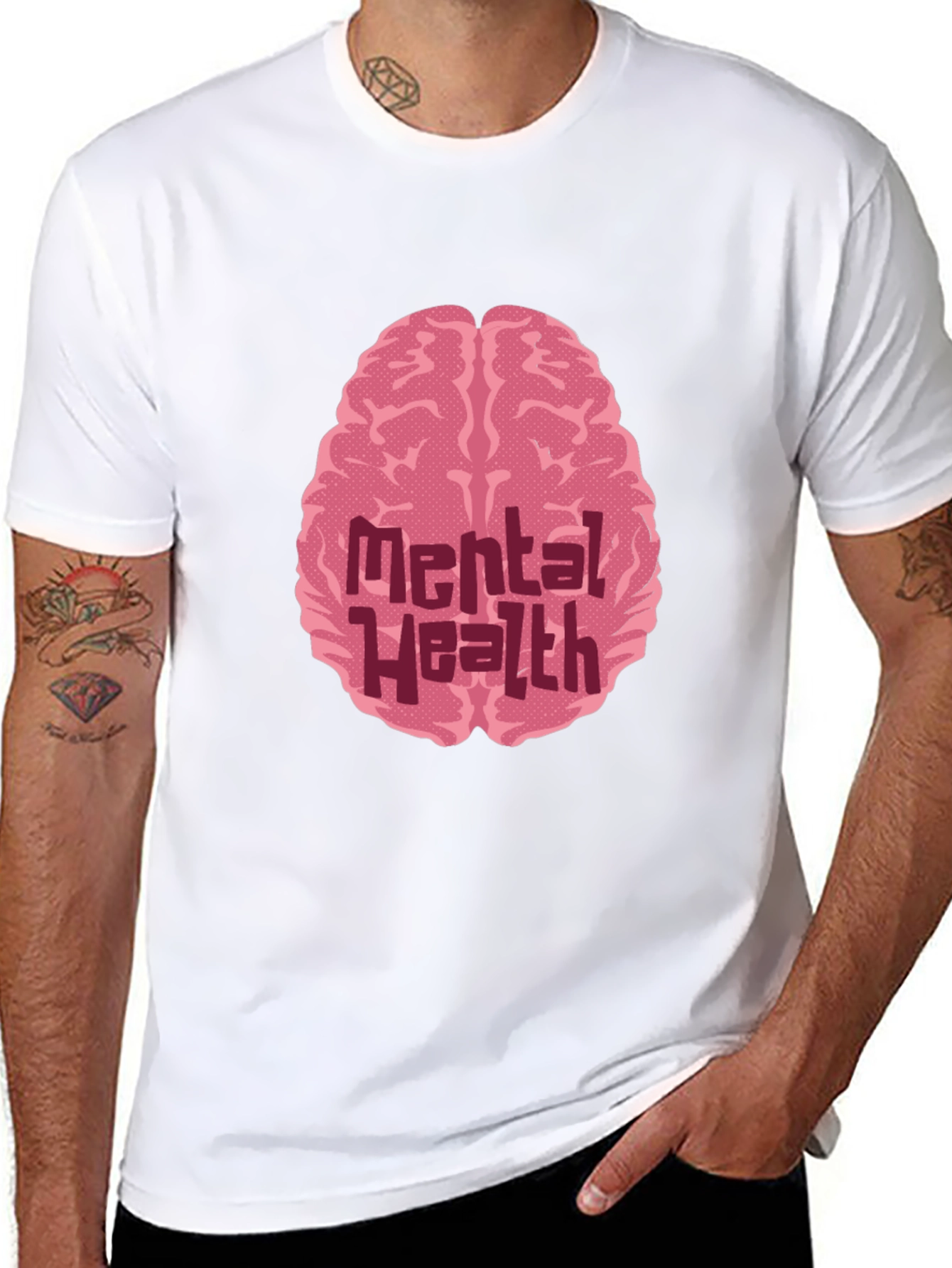 Mental Health Brain Graphic Tee - Stylish Awareness T-Shirt