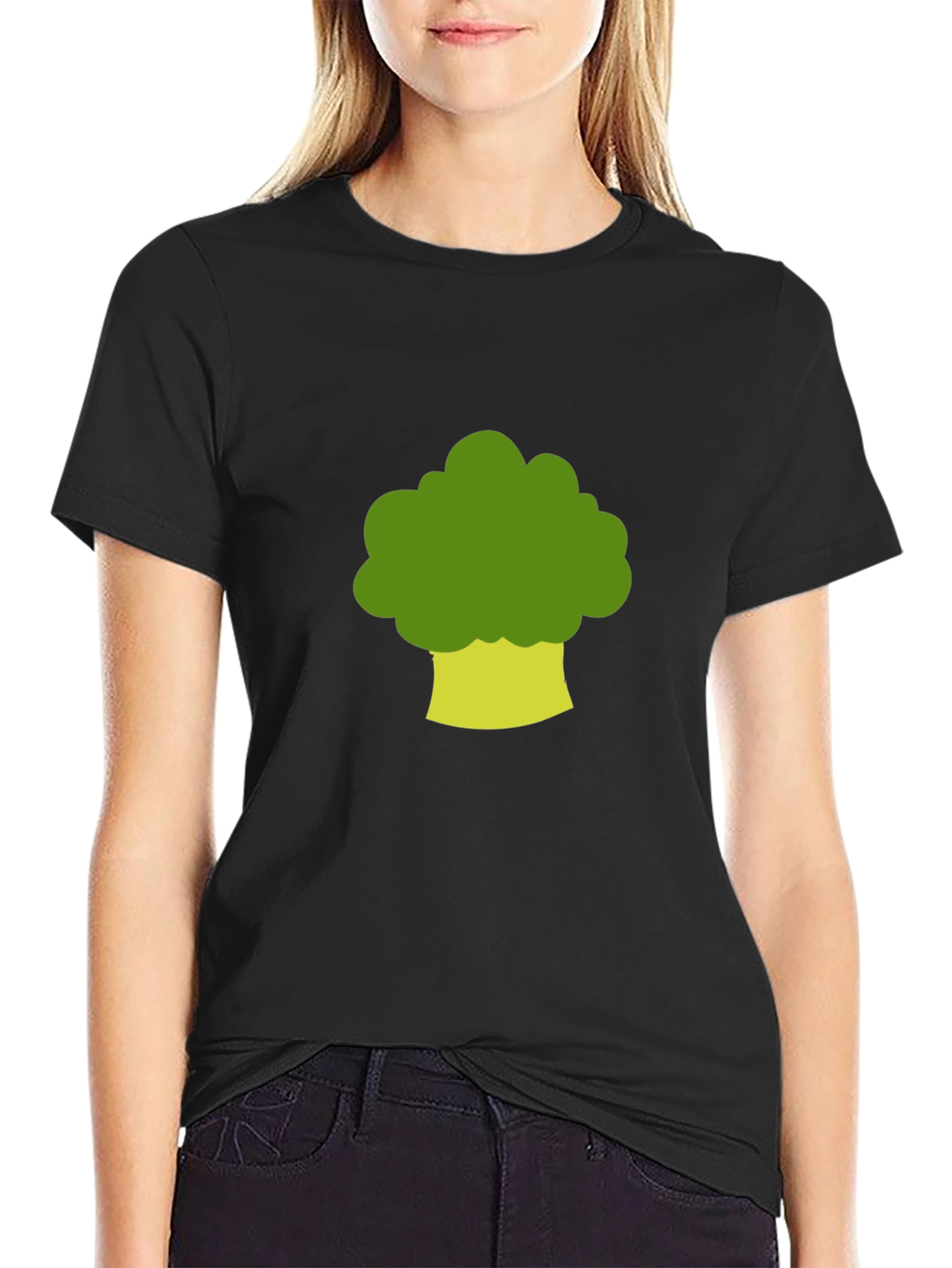 Broccoli Graphic Print Crew Neck T-Shirt