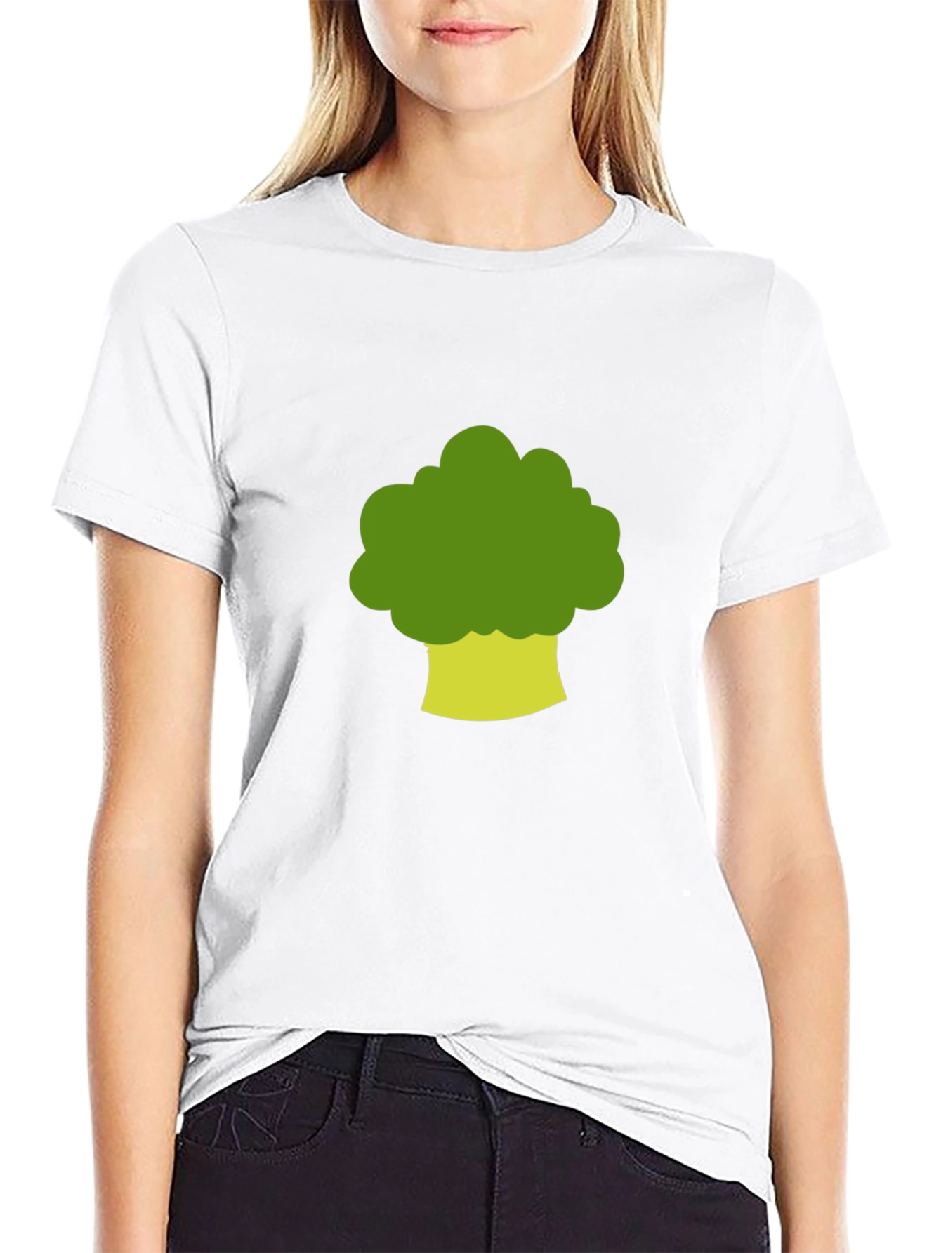 Broccoli Graphic Print Crew Neck T-Shirt