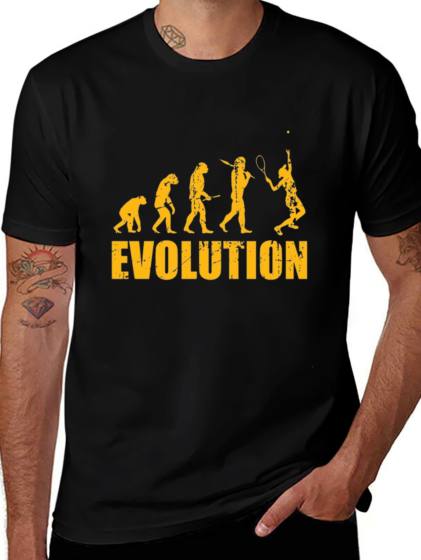 Tennis Evolution Black T-Shirt