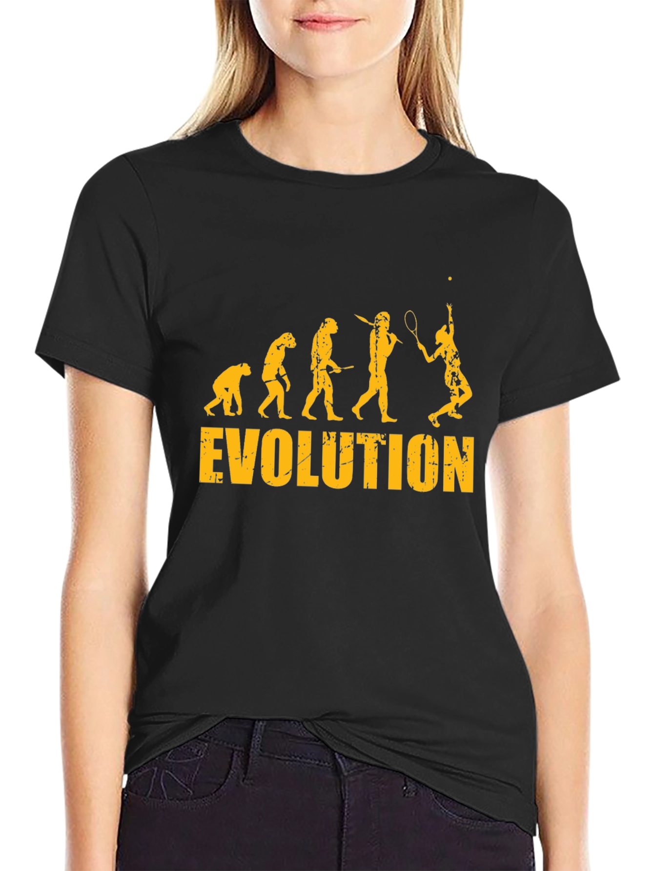 Tennis Evolution Black T-Shirt