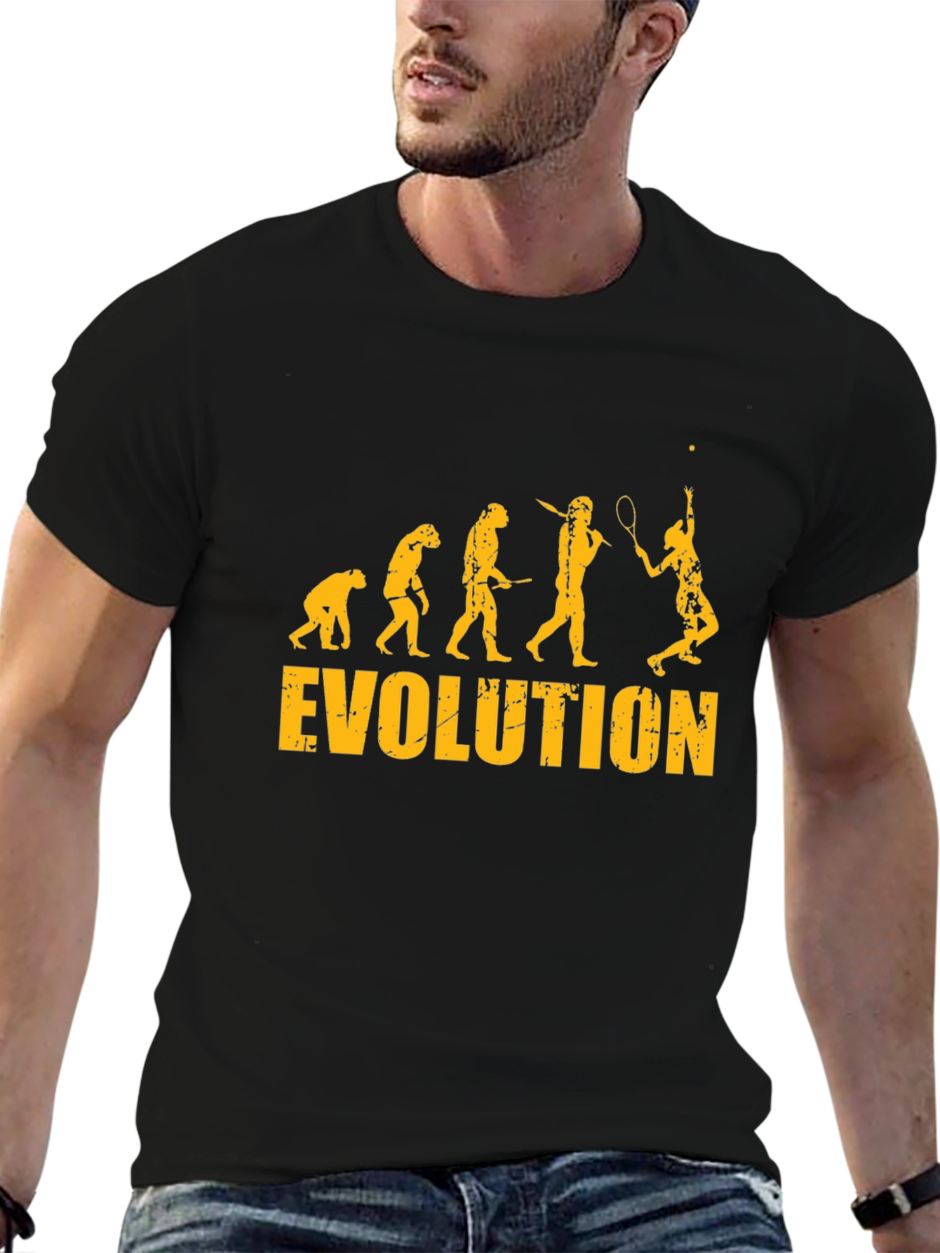 Tennis Evolution Black T-Shirt