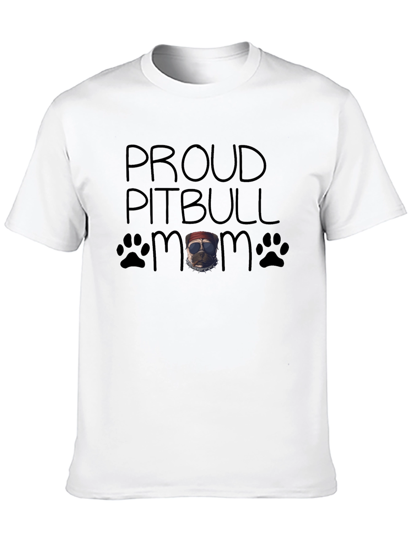 Proud Pitbull Mom Graphic T-Shirt