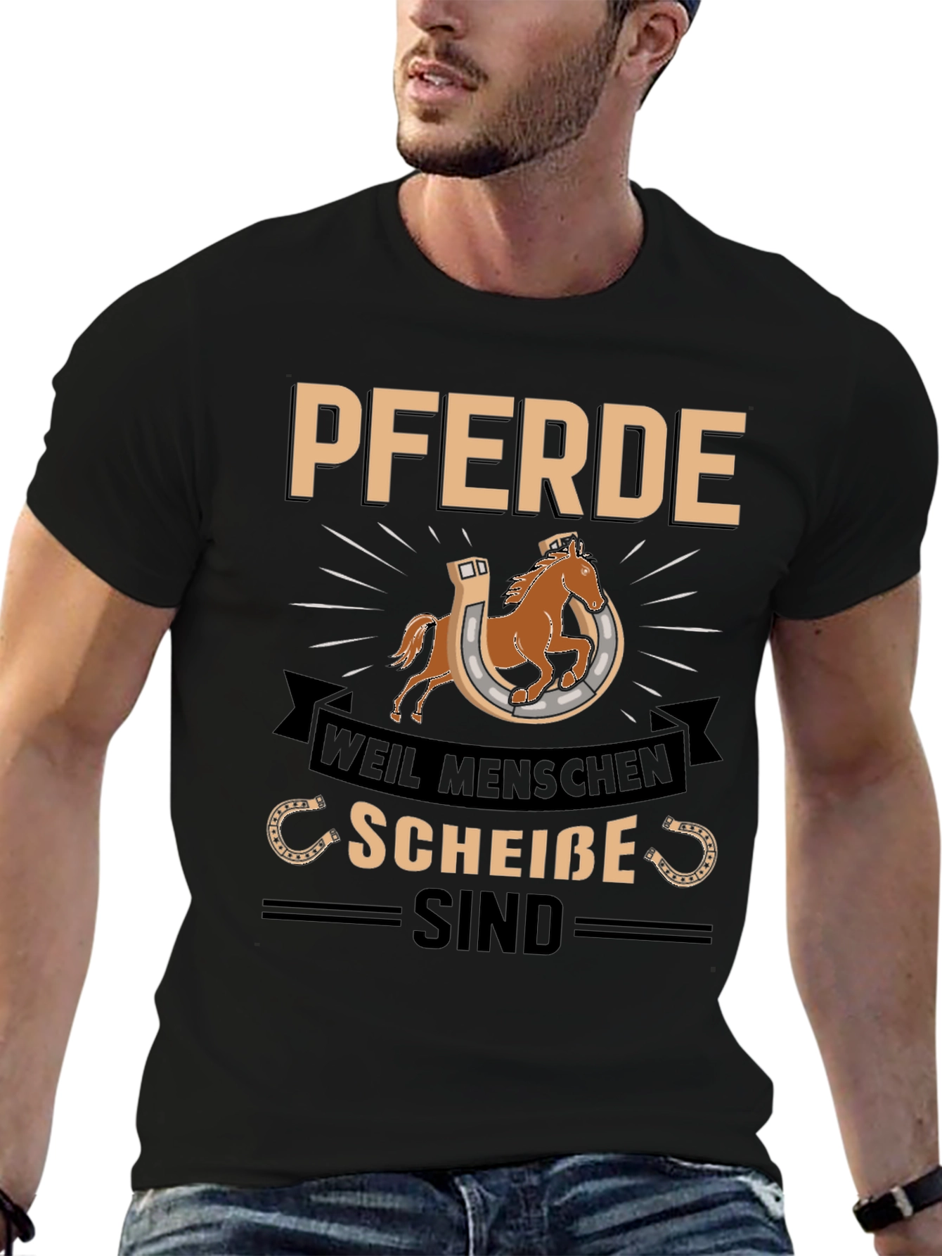 Pferde Weil Menschen Scheiße Sind Graphic Tee