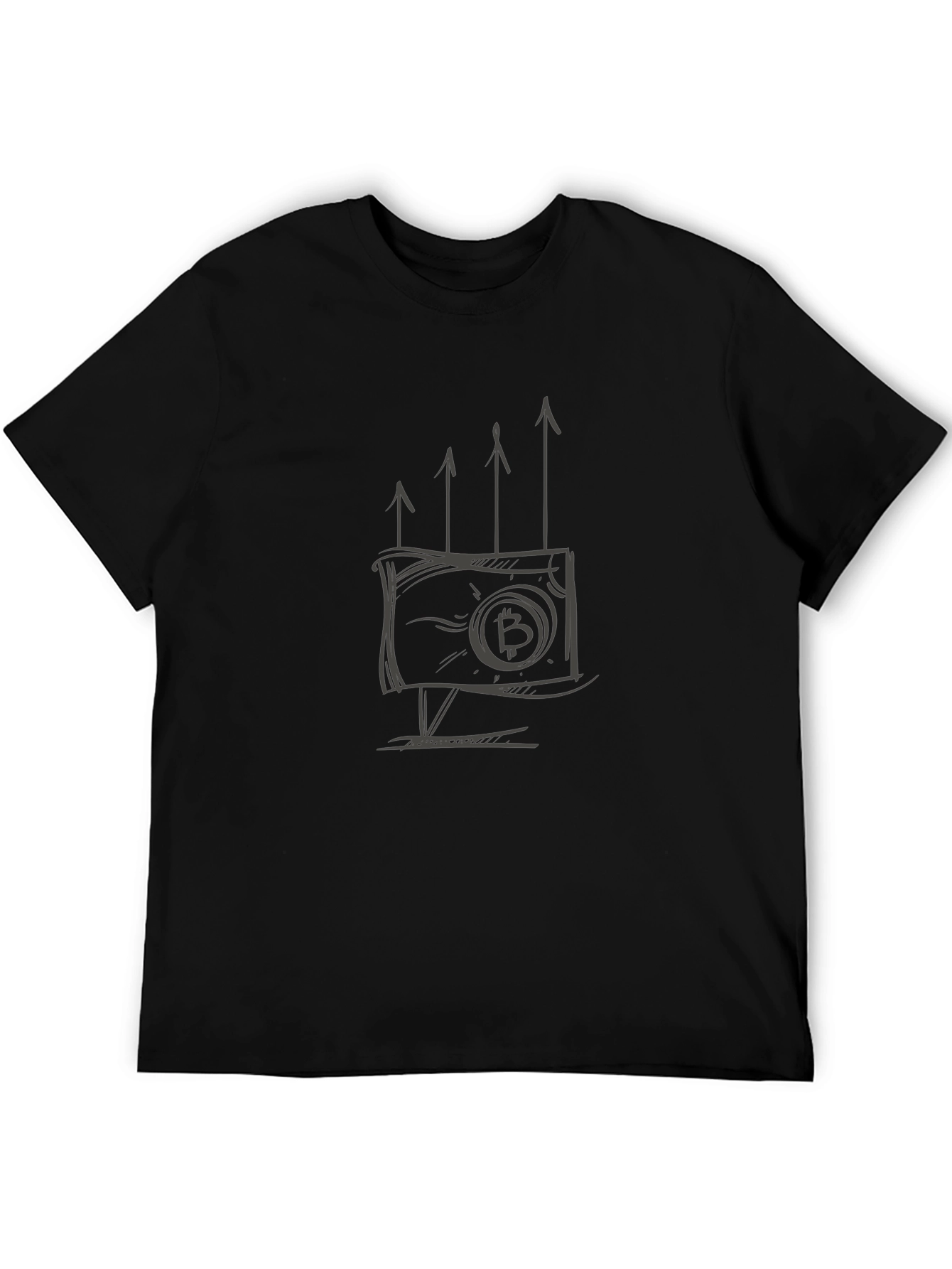 Bitcoin Rise Graphic T-Shirt - Black Crypto Tee