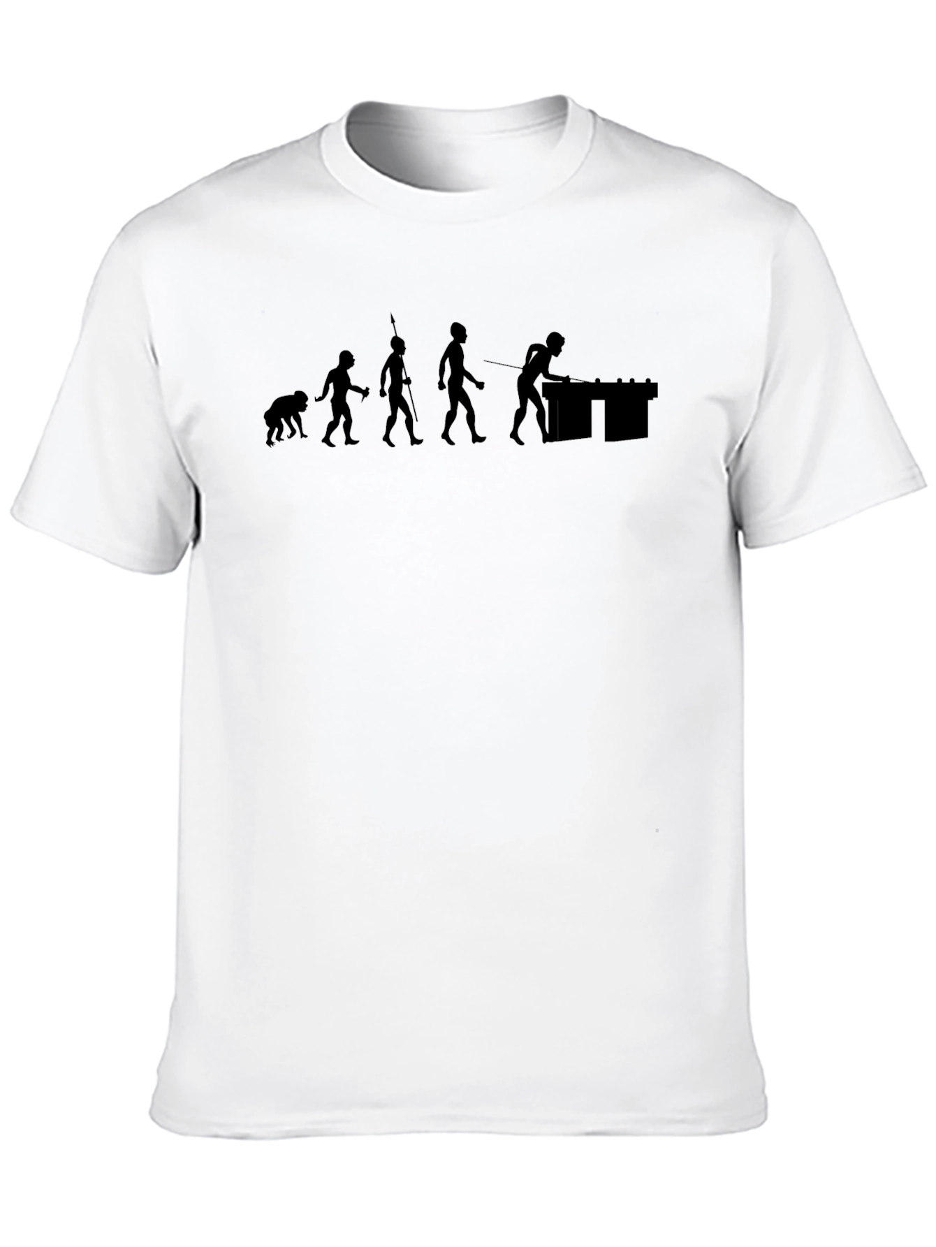Foosball Evolution Graphic T-Shirt - Black