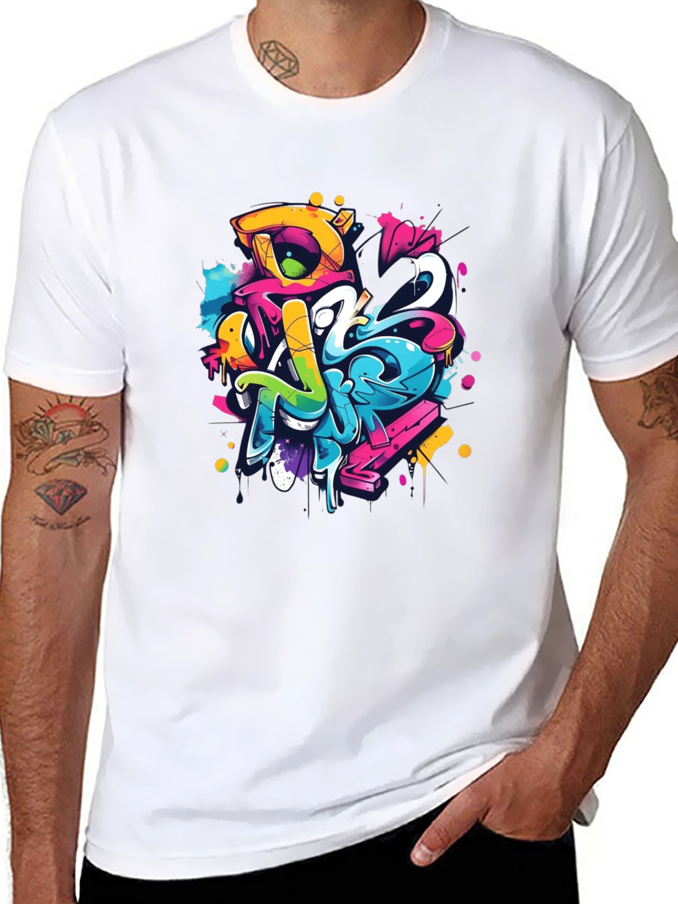 Graffiti Art Black T-Shirt