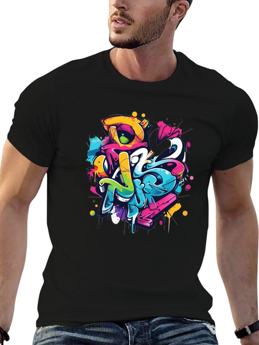 Graffiti Art Black T-Shirt