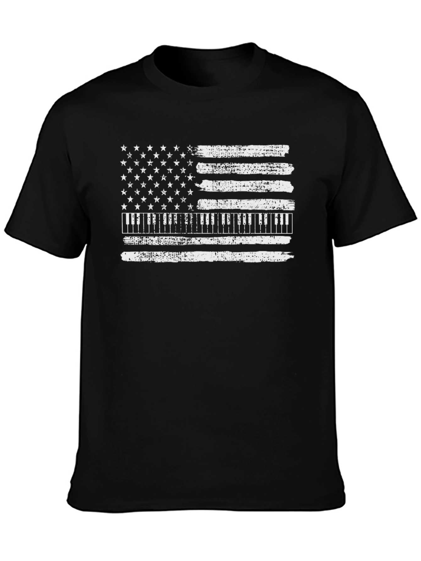 Piano American Flag Graphic Tee