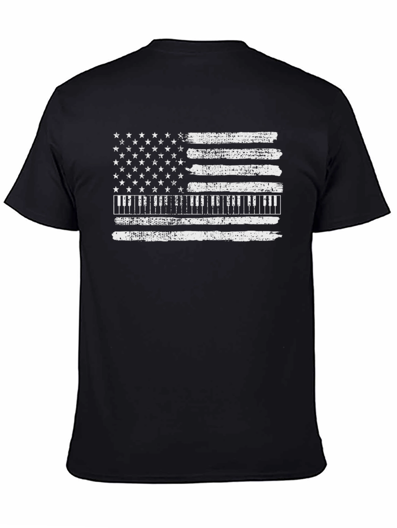 Piano American Flag Graphic Tee