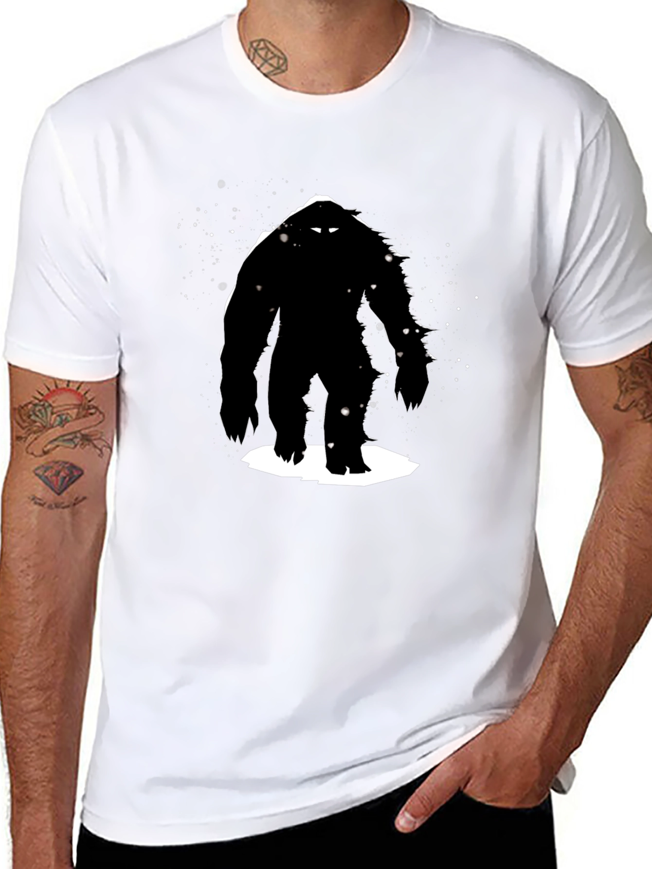 Bigfoot Silhouette Black T-Shirt