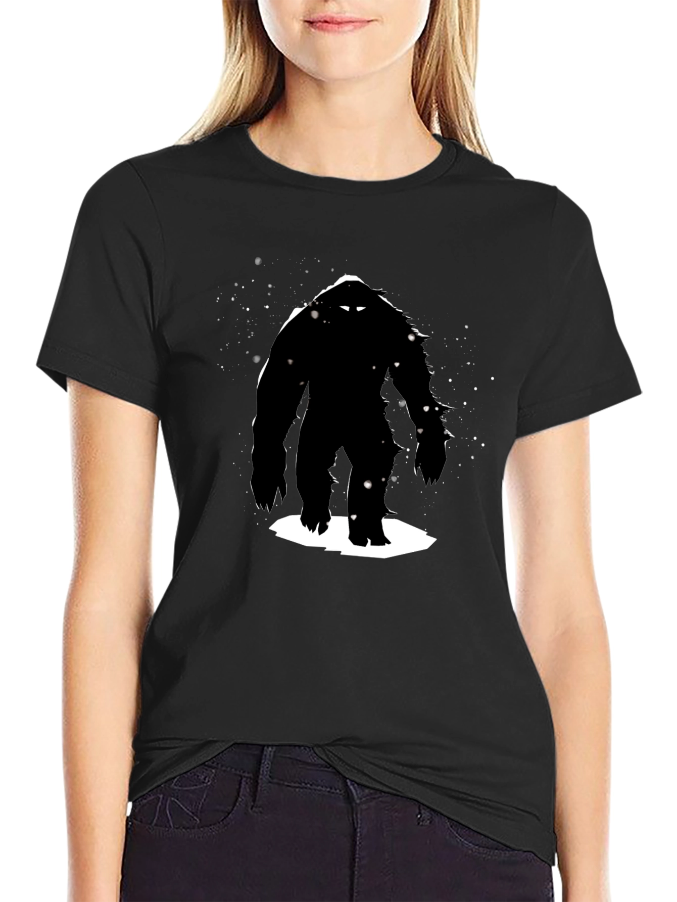 Bigfoot Silhouette Black T-Shirt