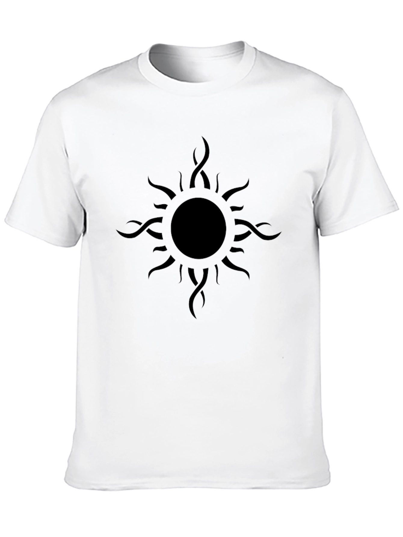 Black Sun Graphic Tee - Mens Casual T-Shirt