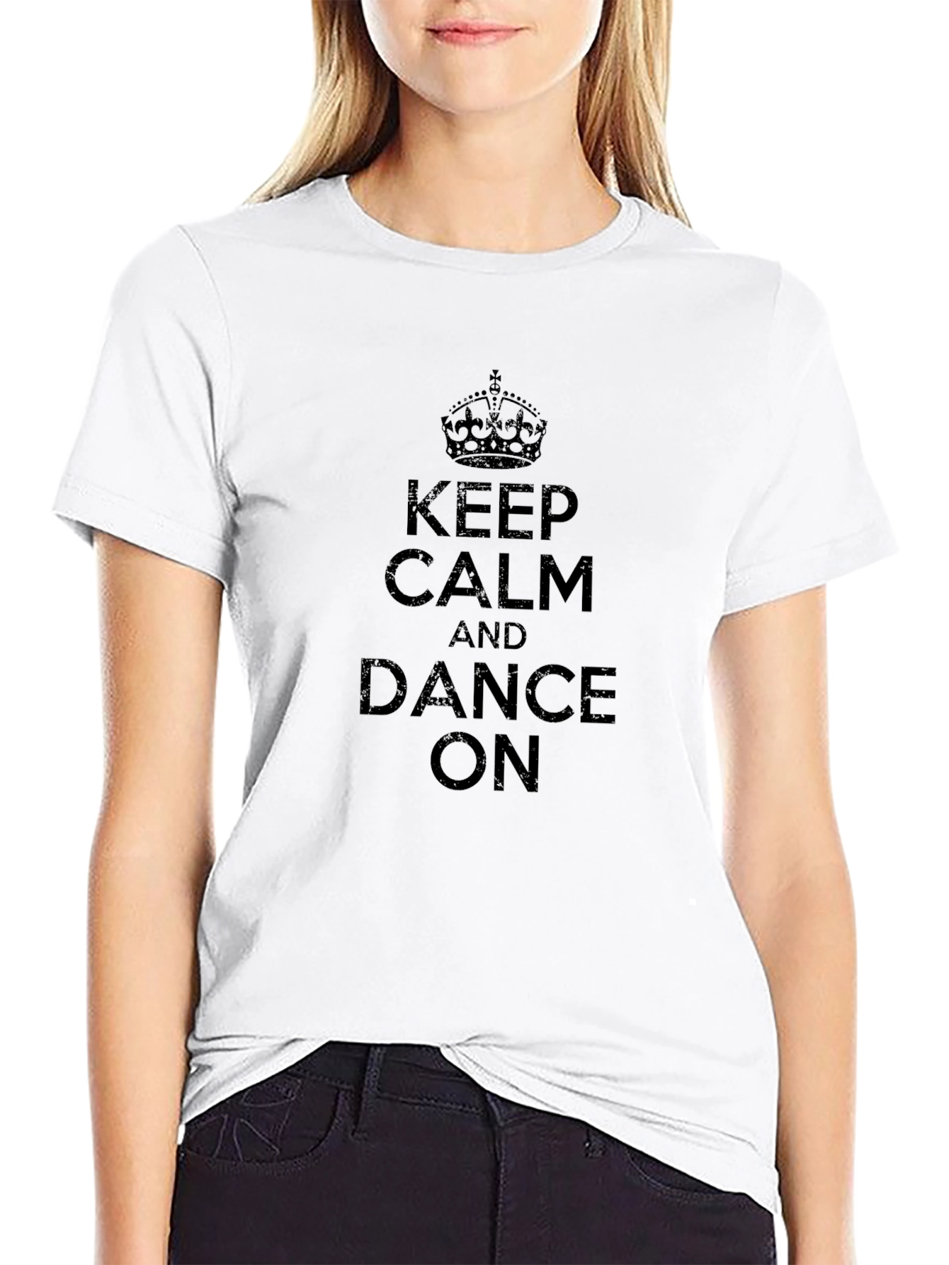 Keep Calm and Dance On Black T-Shirt