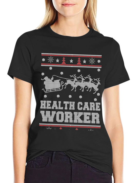 Health Care Worker Ugly Christmas Sweater T-Shirt