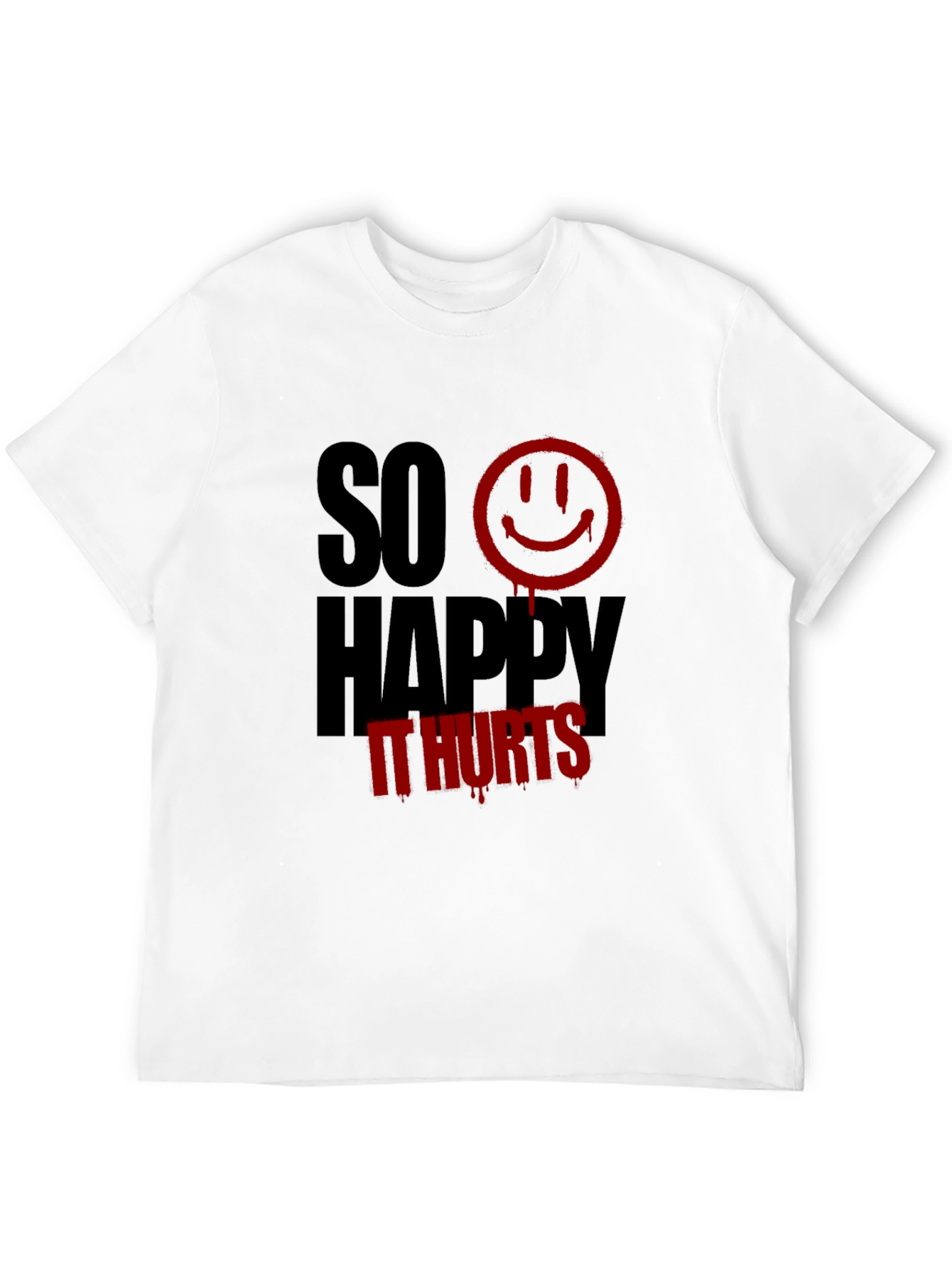 So Happy It Hurts Graphic Tee - Black