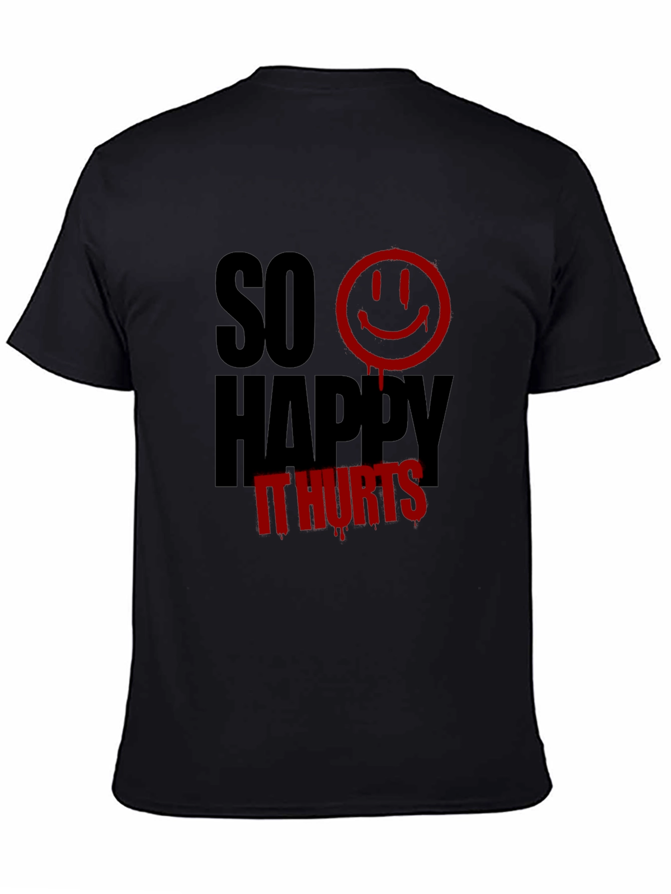 So Happy It Hurts Graphic Tee - Black