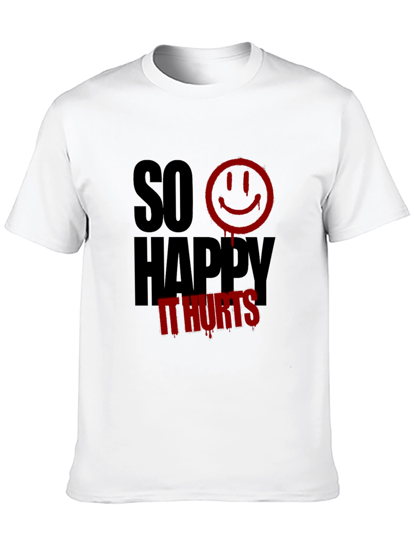 So Happy It Hurts Graphic Tee - Black
