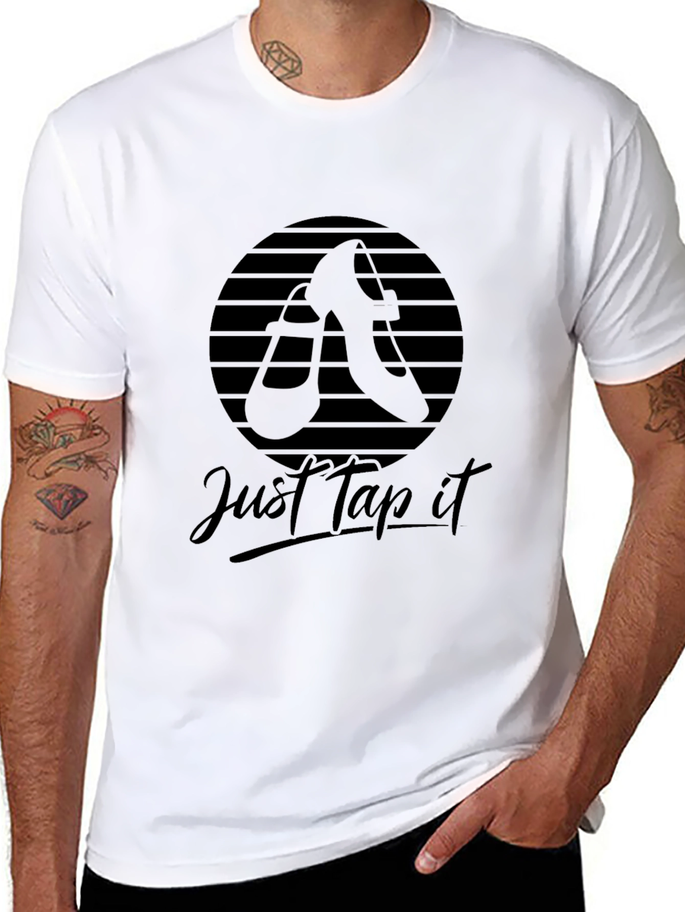 Just Tap It Graphic T-Shirt - Black