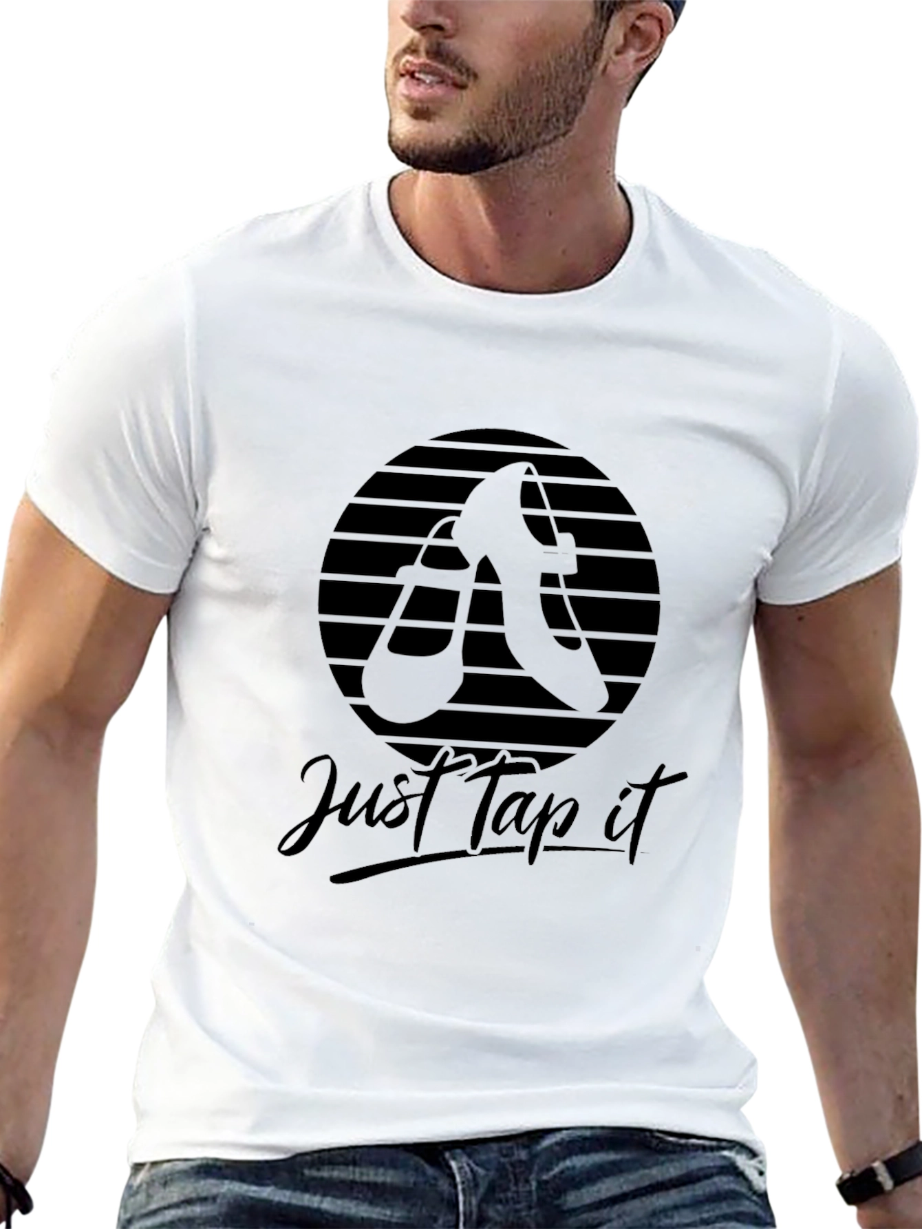 Just Tap It Graphic T-Shirt - Black