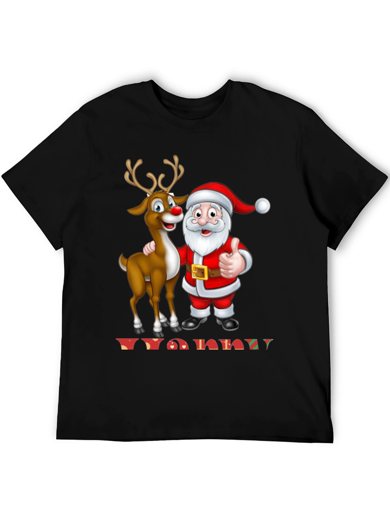 Festive Santa & Reindeer Christmas T-Shirt