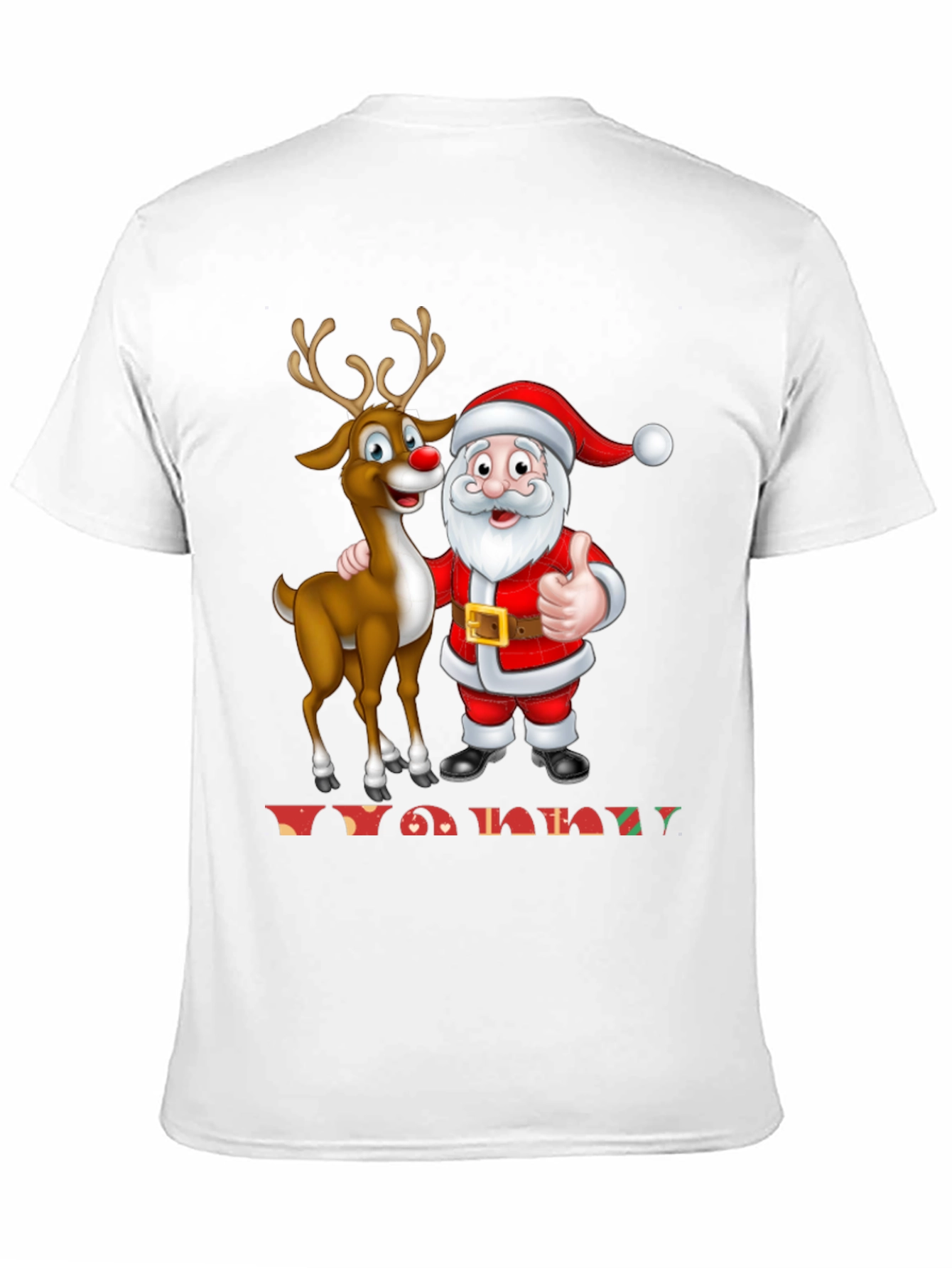 Festive Santa & Reindeer Christmas T-Shirt