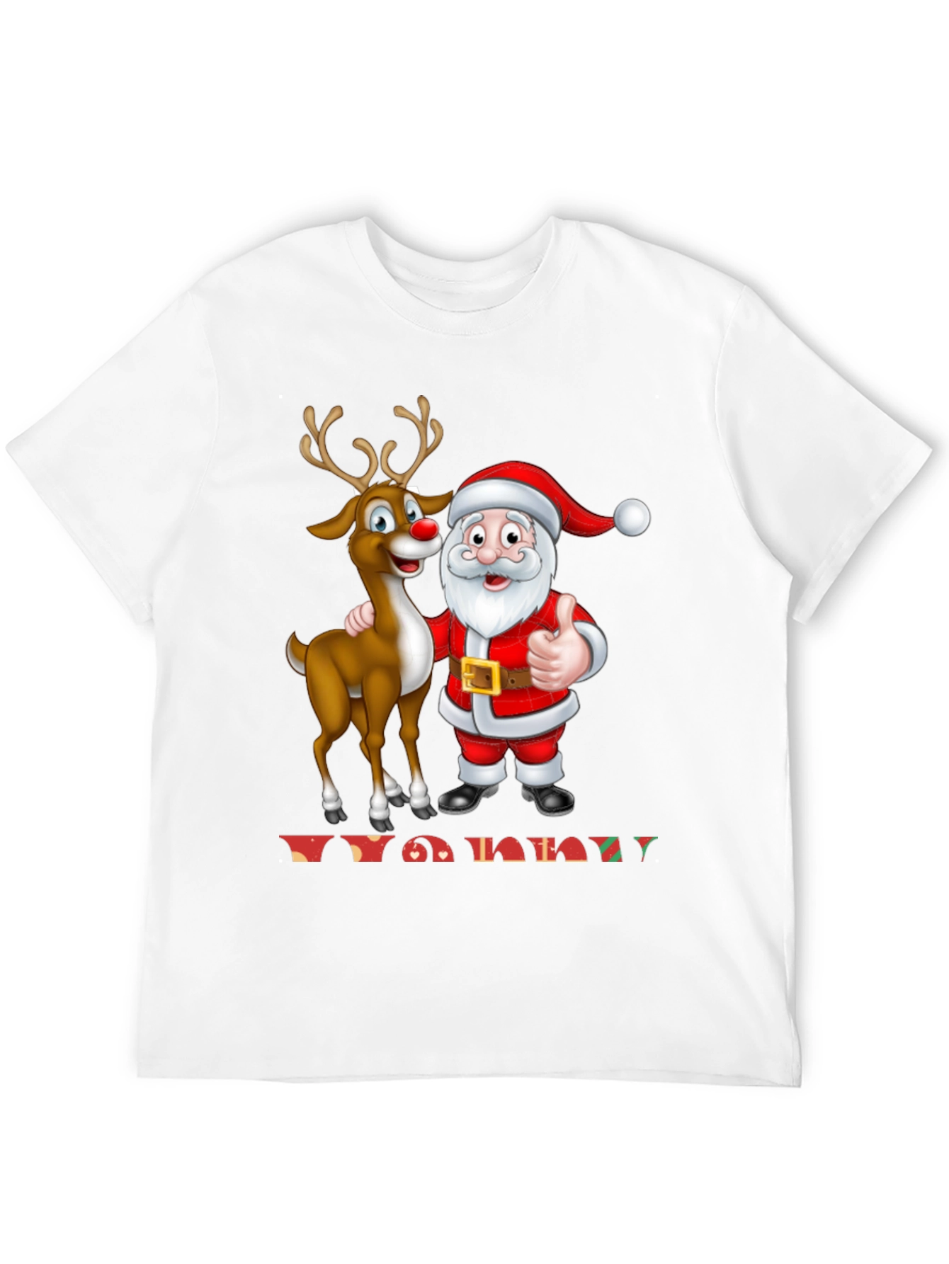 Festive Santa & Reindeer Christmas T-Shirt