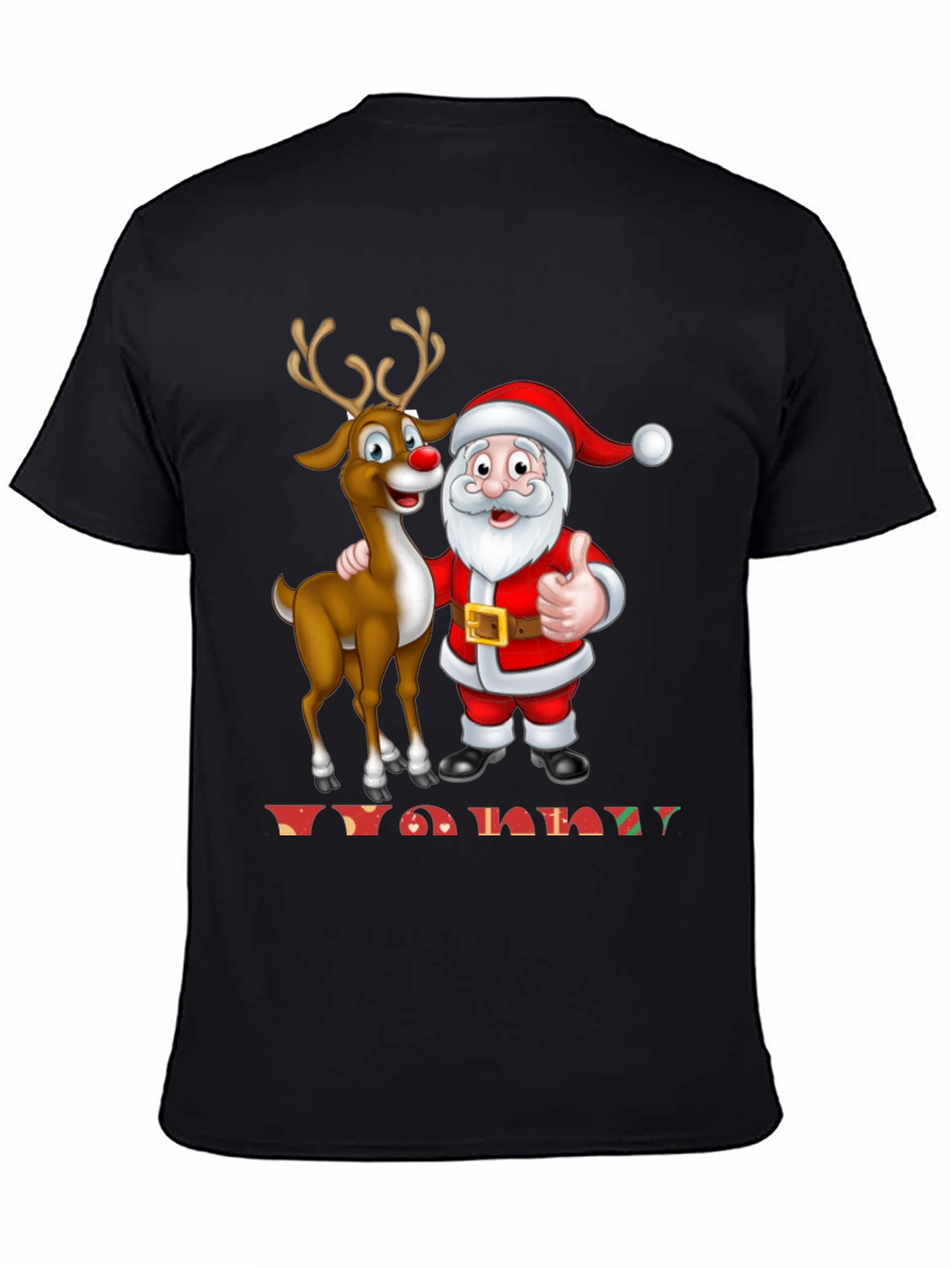 Festive Santa & Reindeer Christmas T-Shirt
