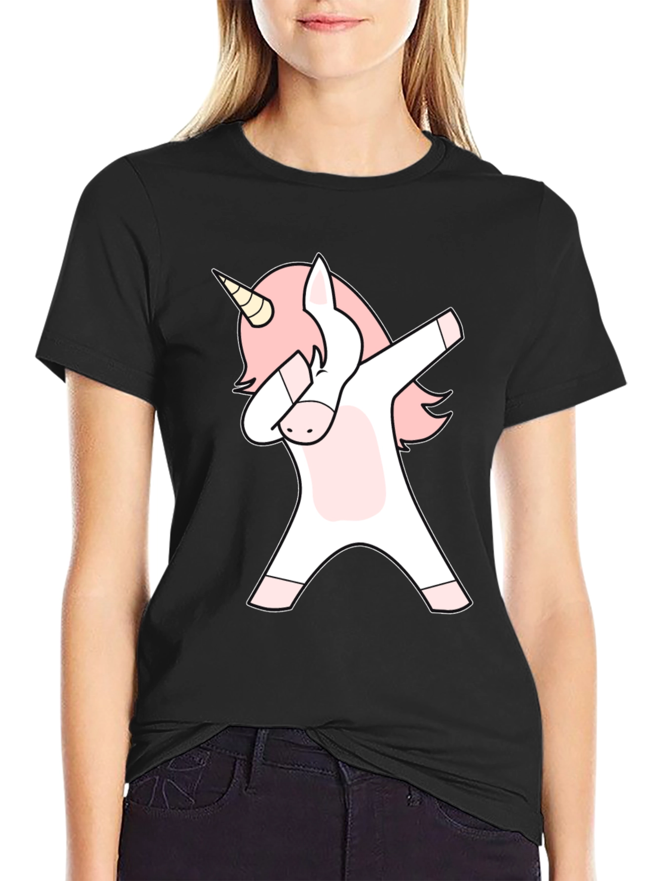 Dabbing Unicorn Graphic T-Shirt