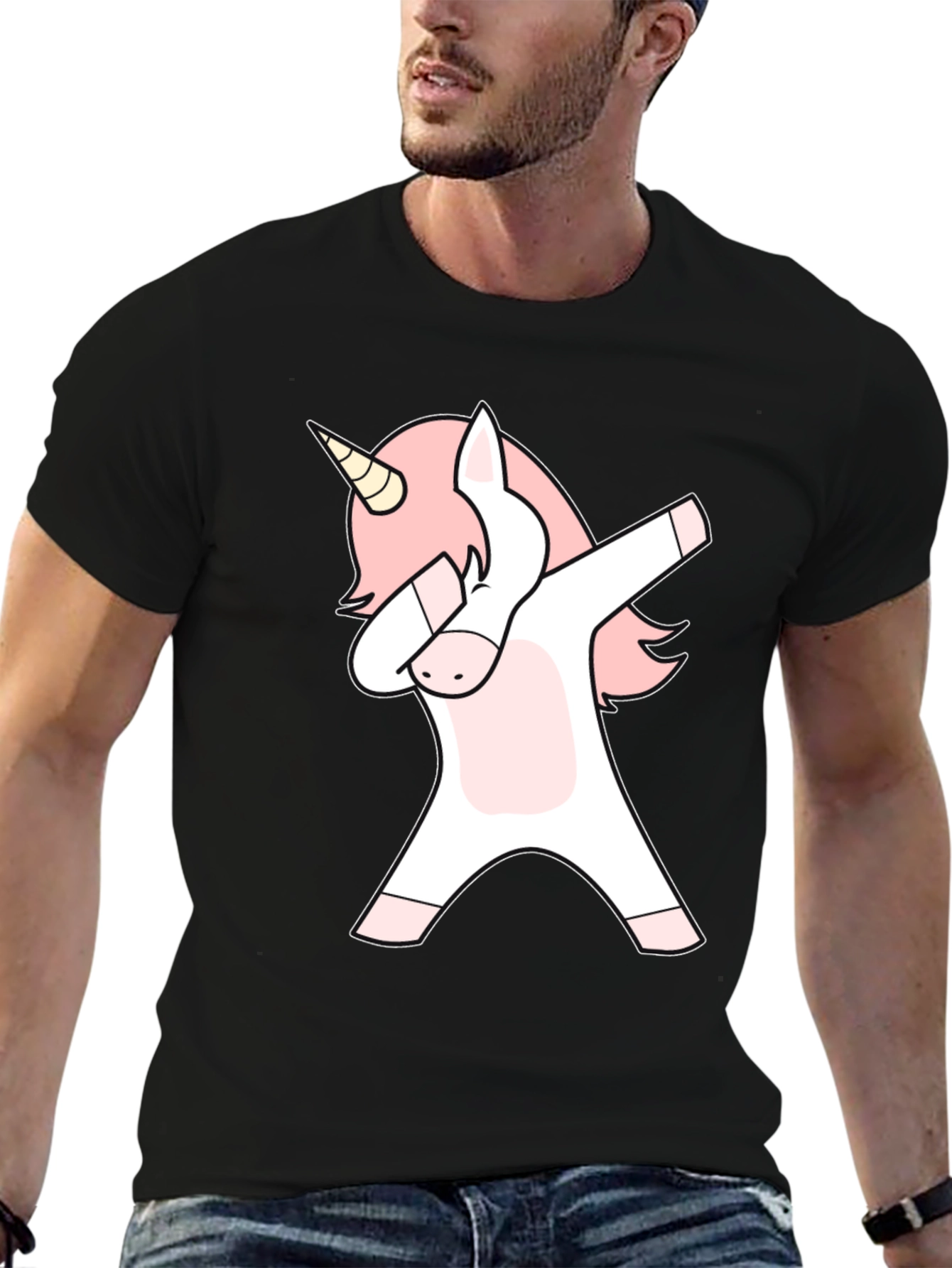 Dabbing Unicorn Graphic T-Shirt