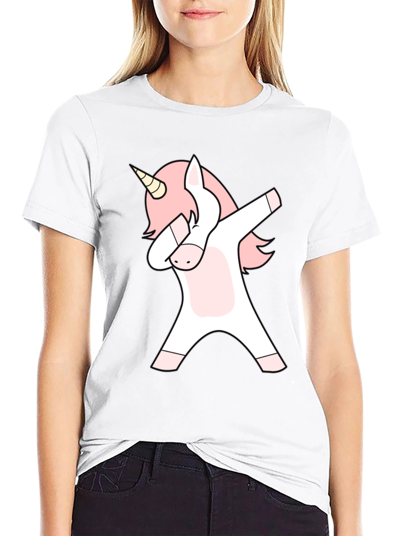 Dabbing Unicorn Graphic T-Shirt