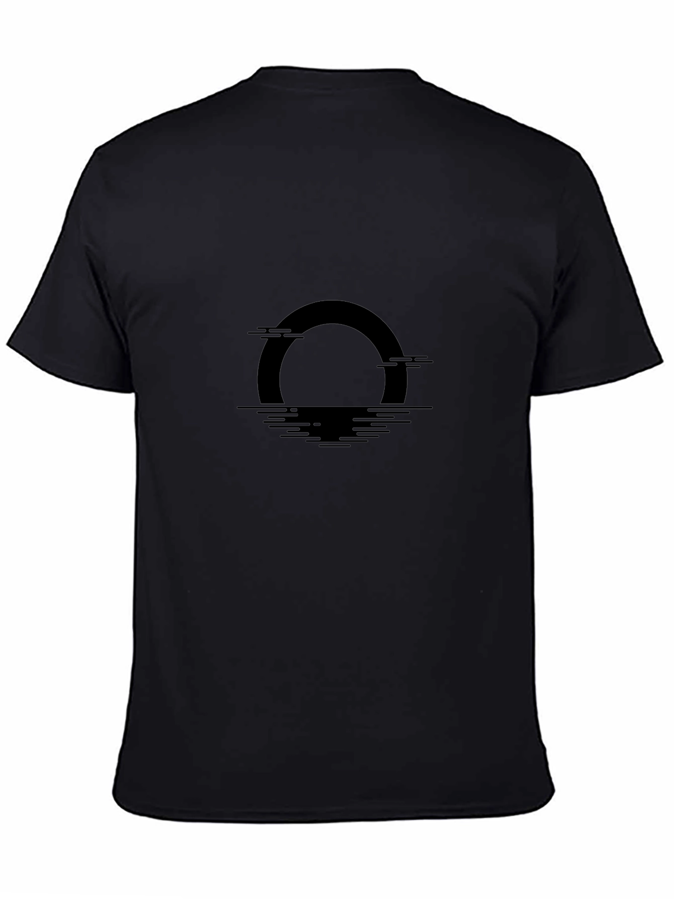 Black Graphic Tee - Sunset Design