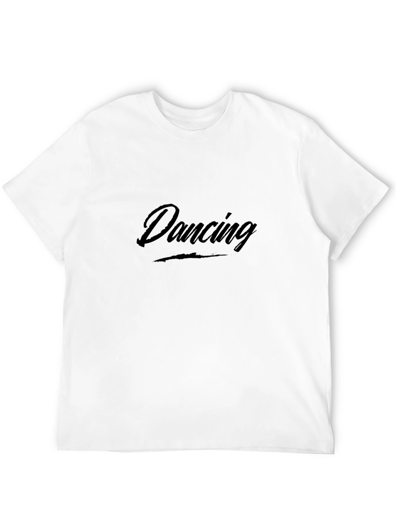 Dancing Text Graphic Tee Casual Style