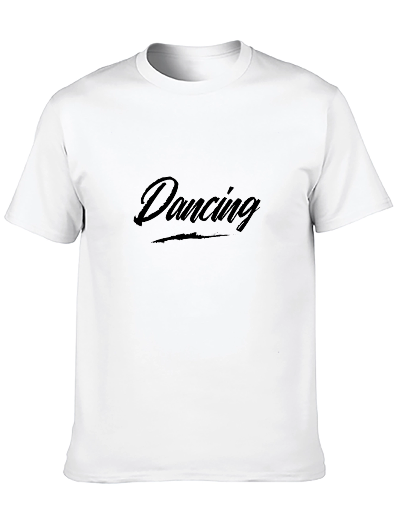 Dancing Text Graphic Tee Casual Style