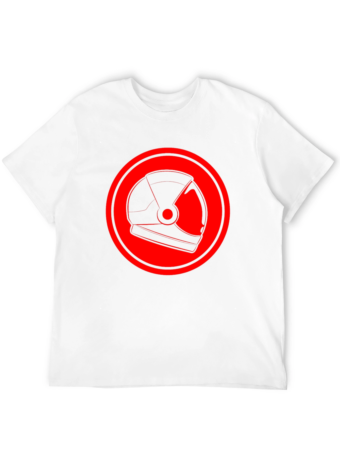 Red Helmet Graphic Black T-Shirt