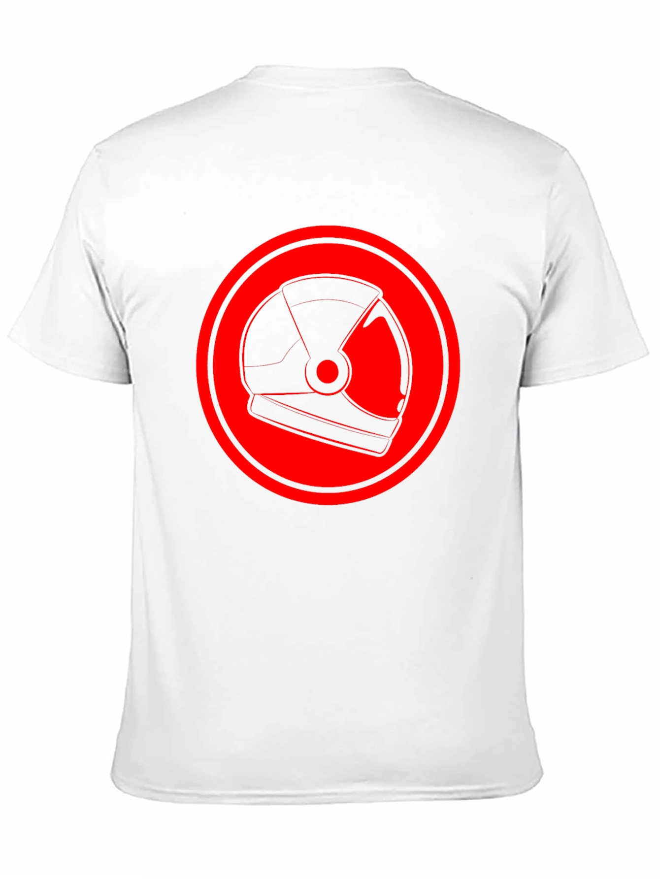 Red Helmet Graphic Black T-Shirt